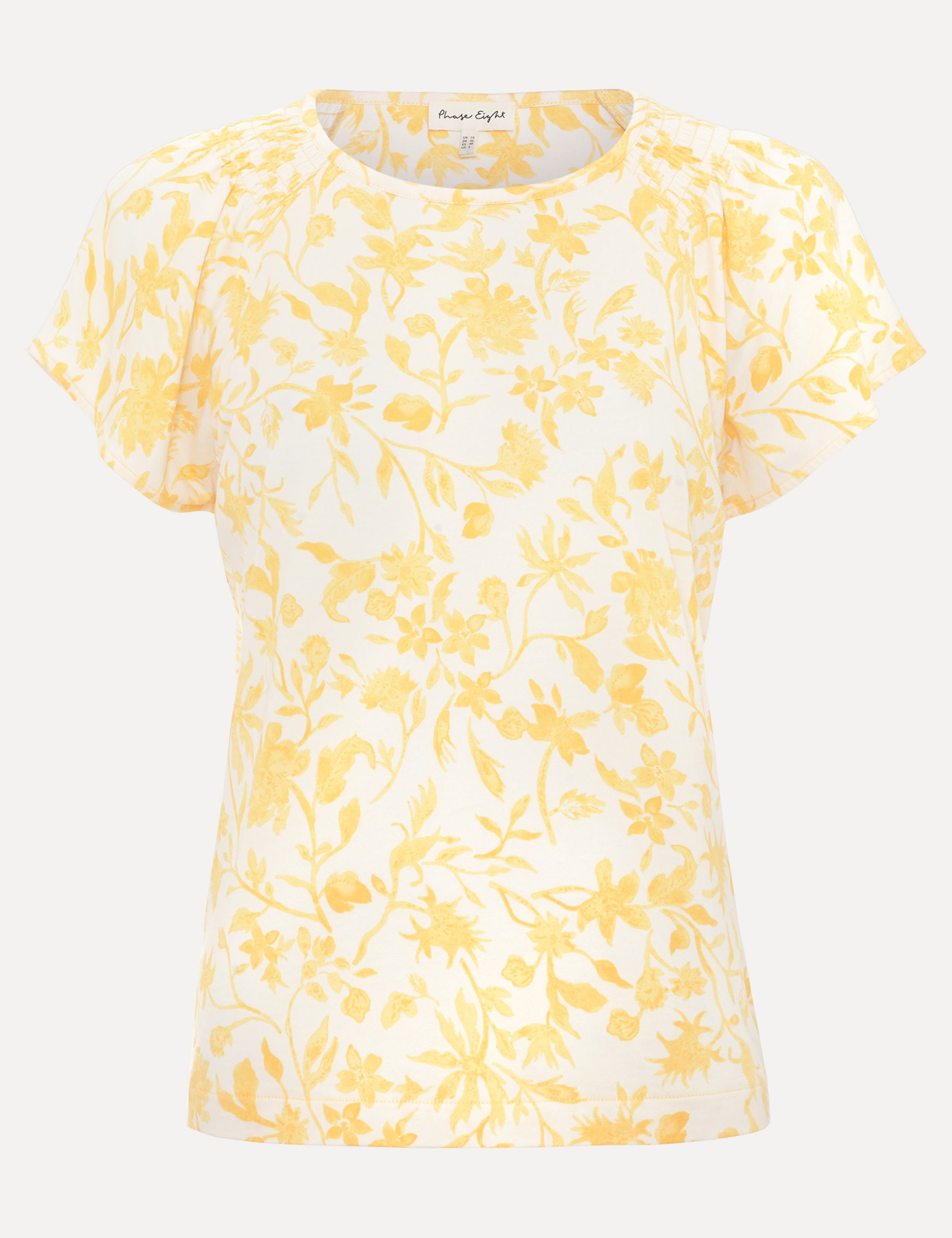 Jersey Floral Angel Sleeve Top 2 of 6