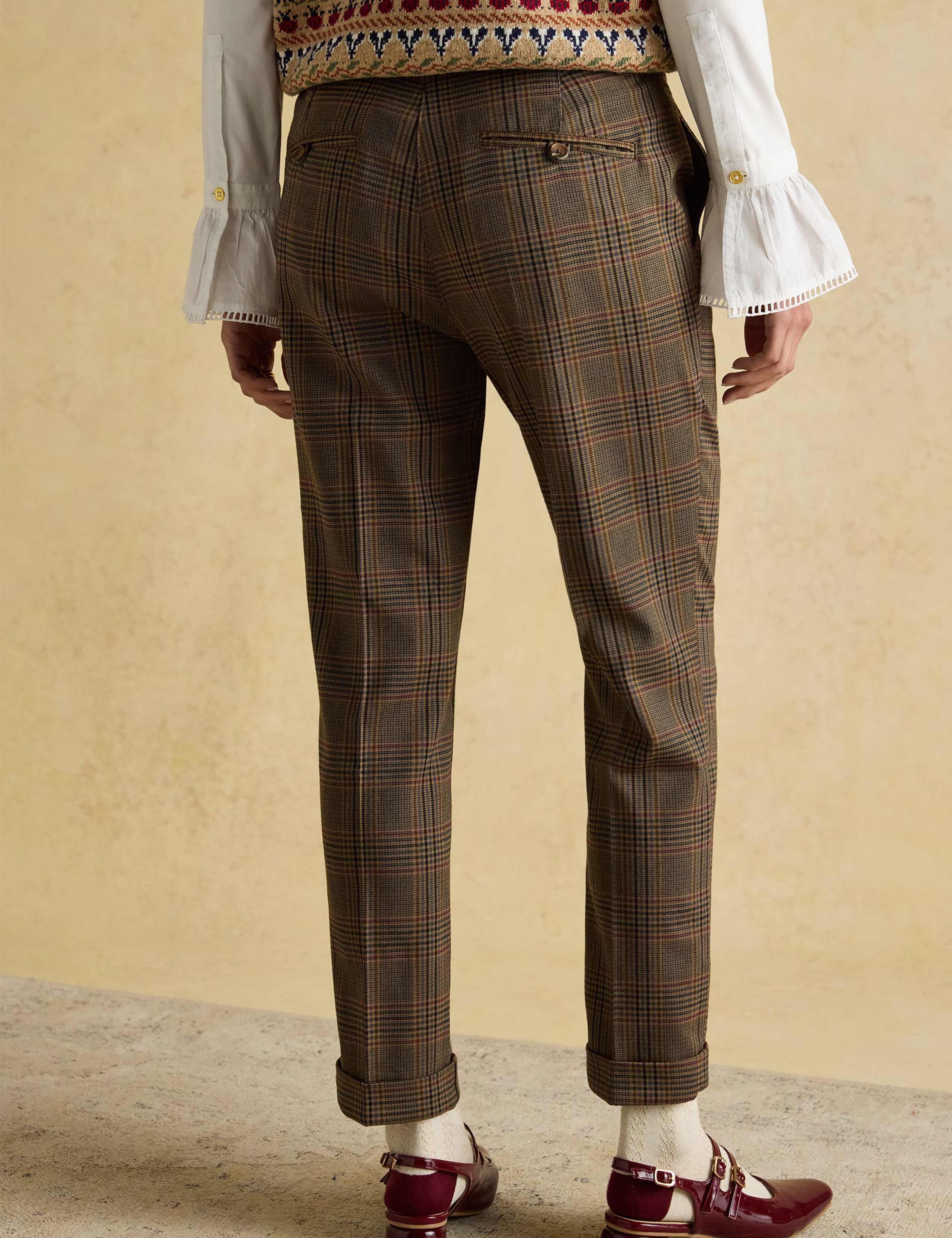 Tweed Checked Straight Leg Trousers 4 of 7