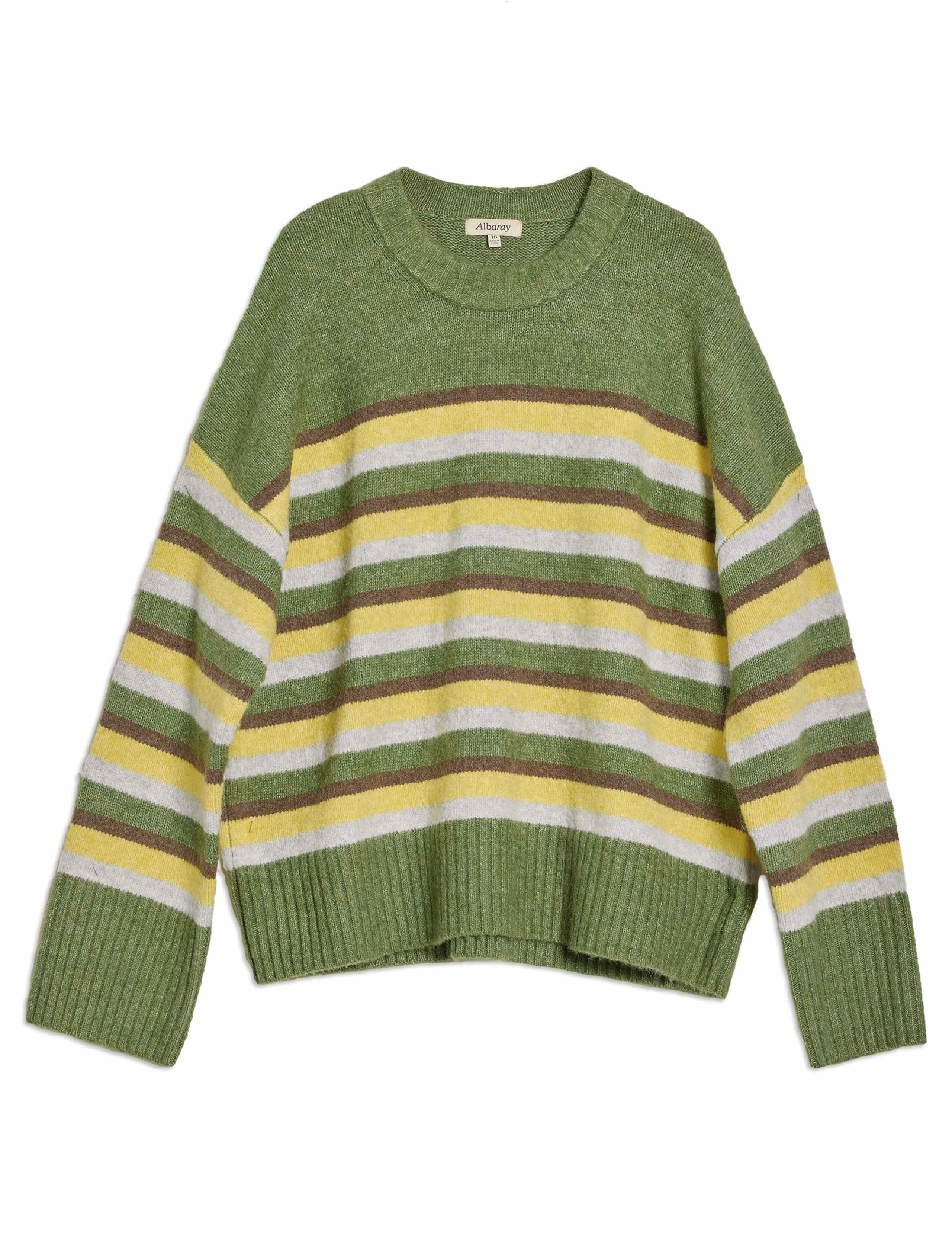 Ombre Striped Crew Neck Jumper with Wool 2 of 4
