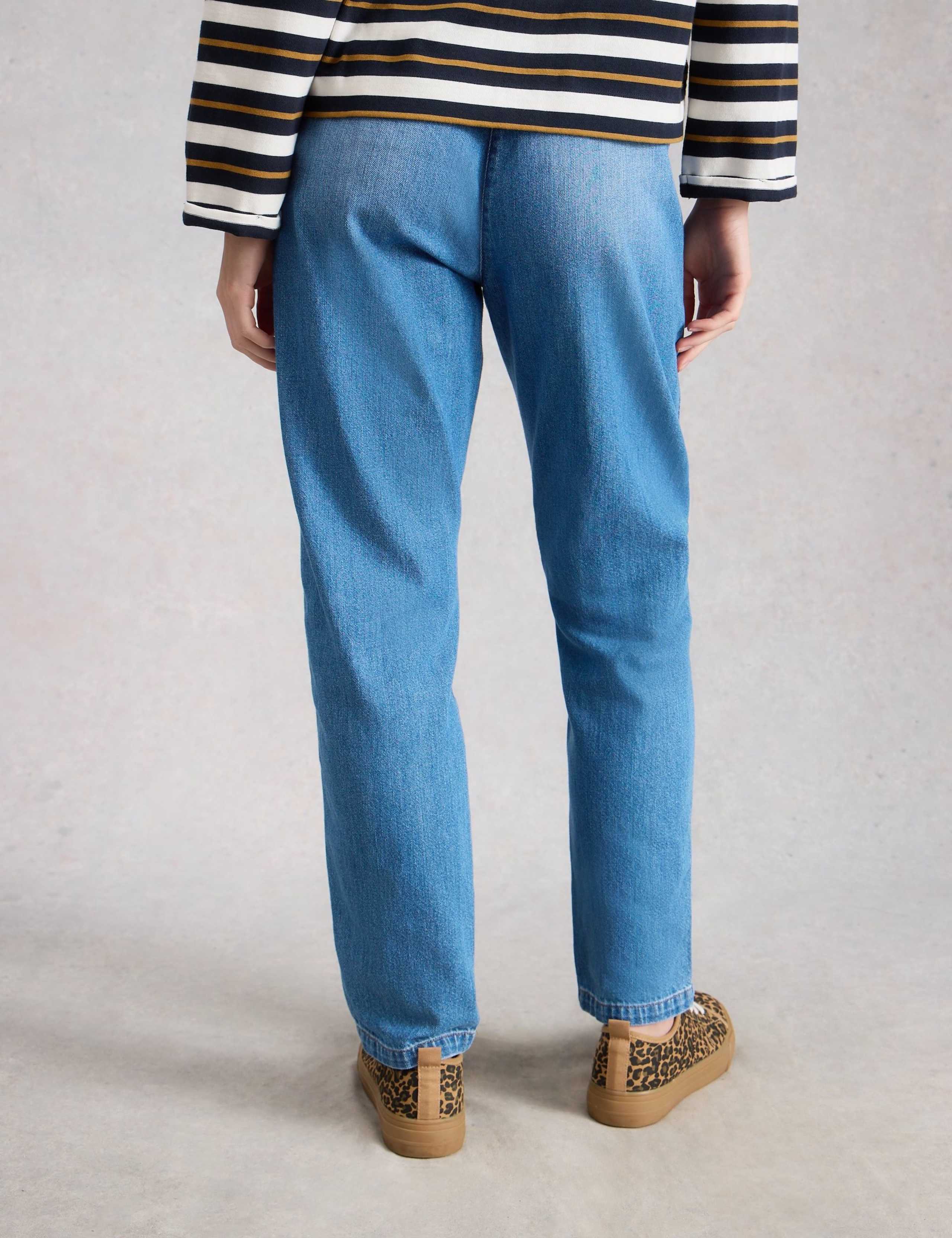 Mid Rise Straight Leg Ankle Grazer Jeans 3 of 6