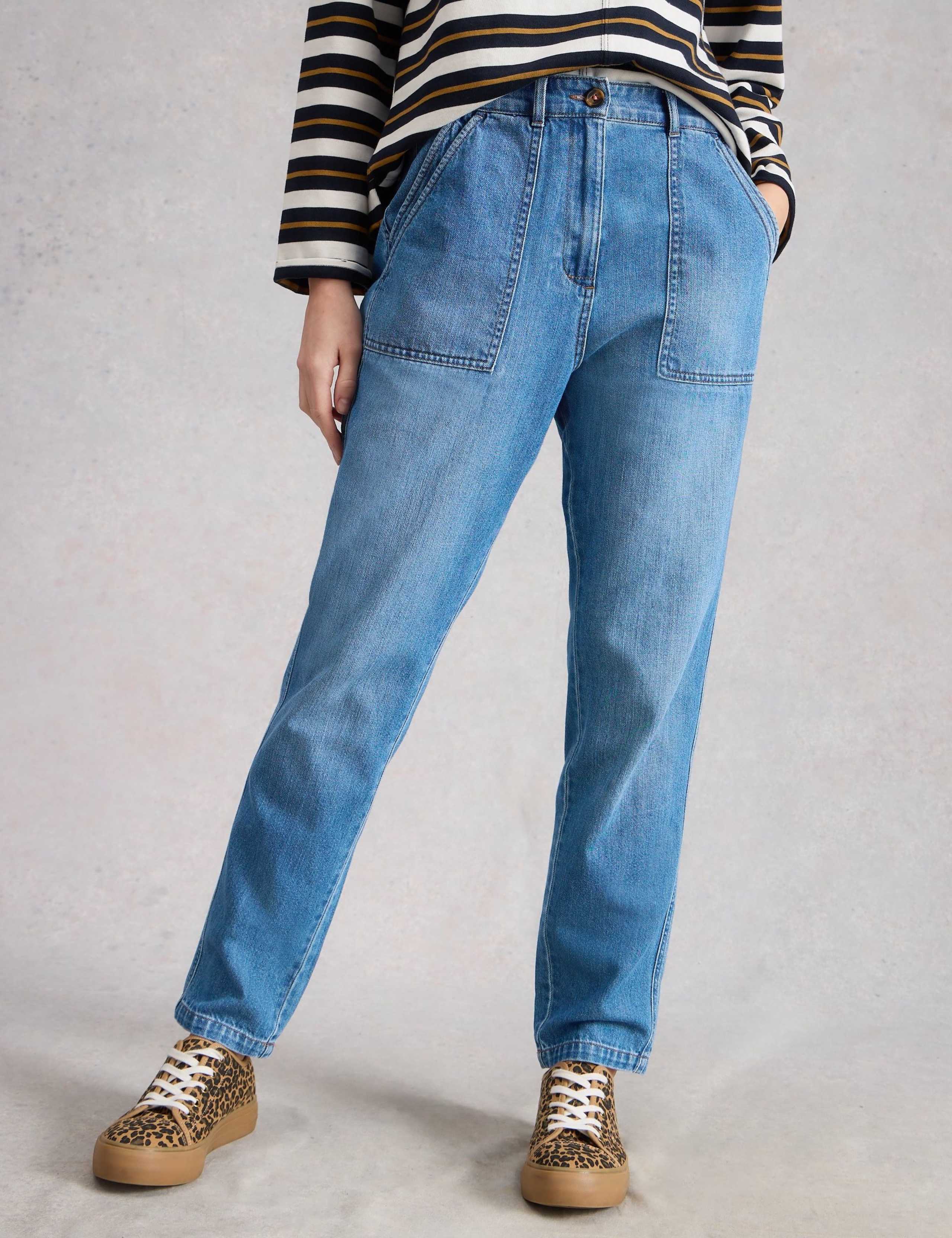 Mid Rise Straight Leg Ankle Grazer Jeans 5 of 6