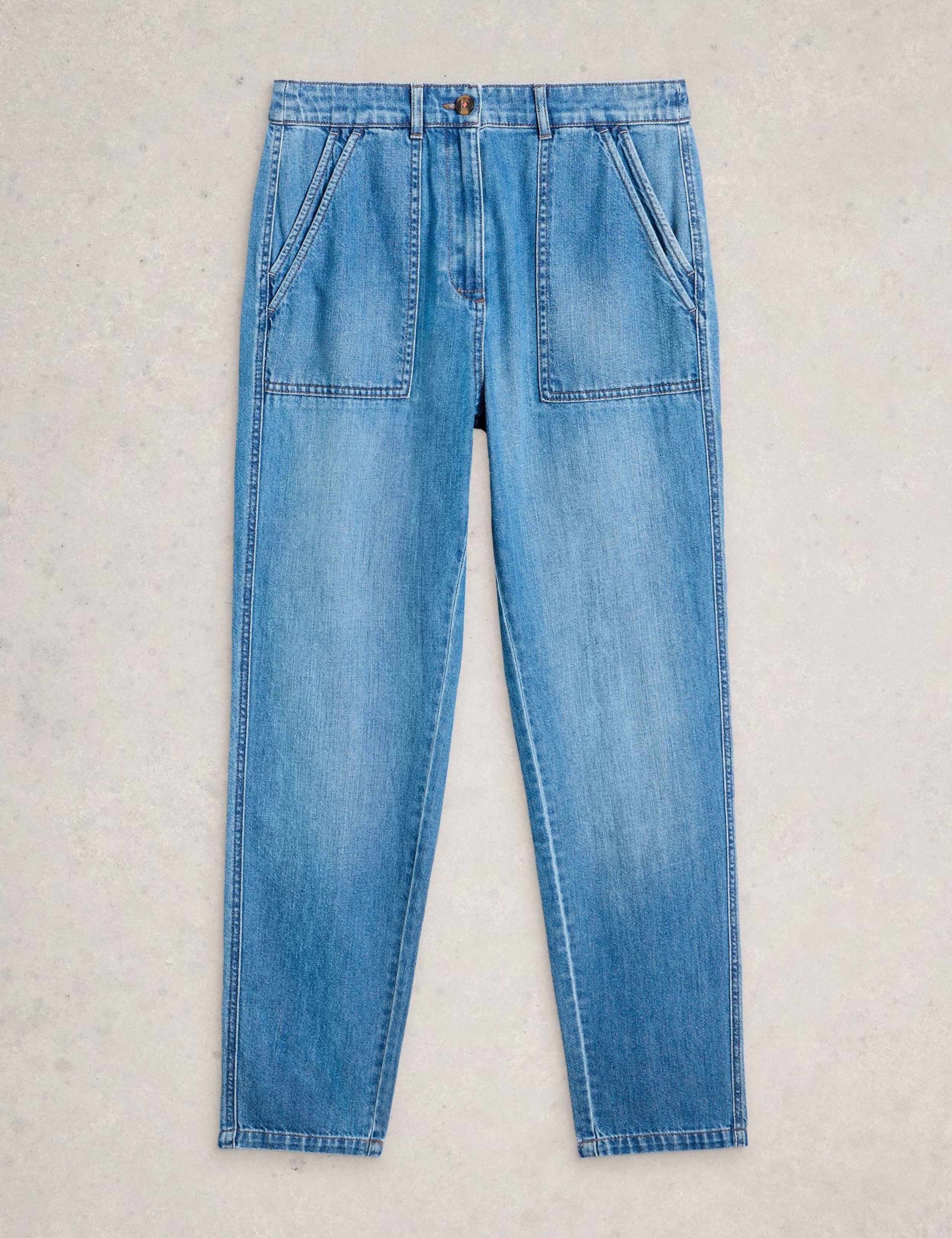 Mid Rise Straight Leg Ankle Grazer Jeans 2 of 6