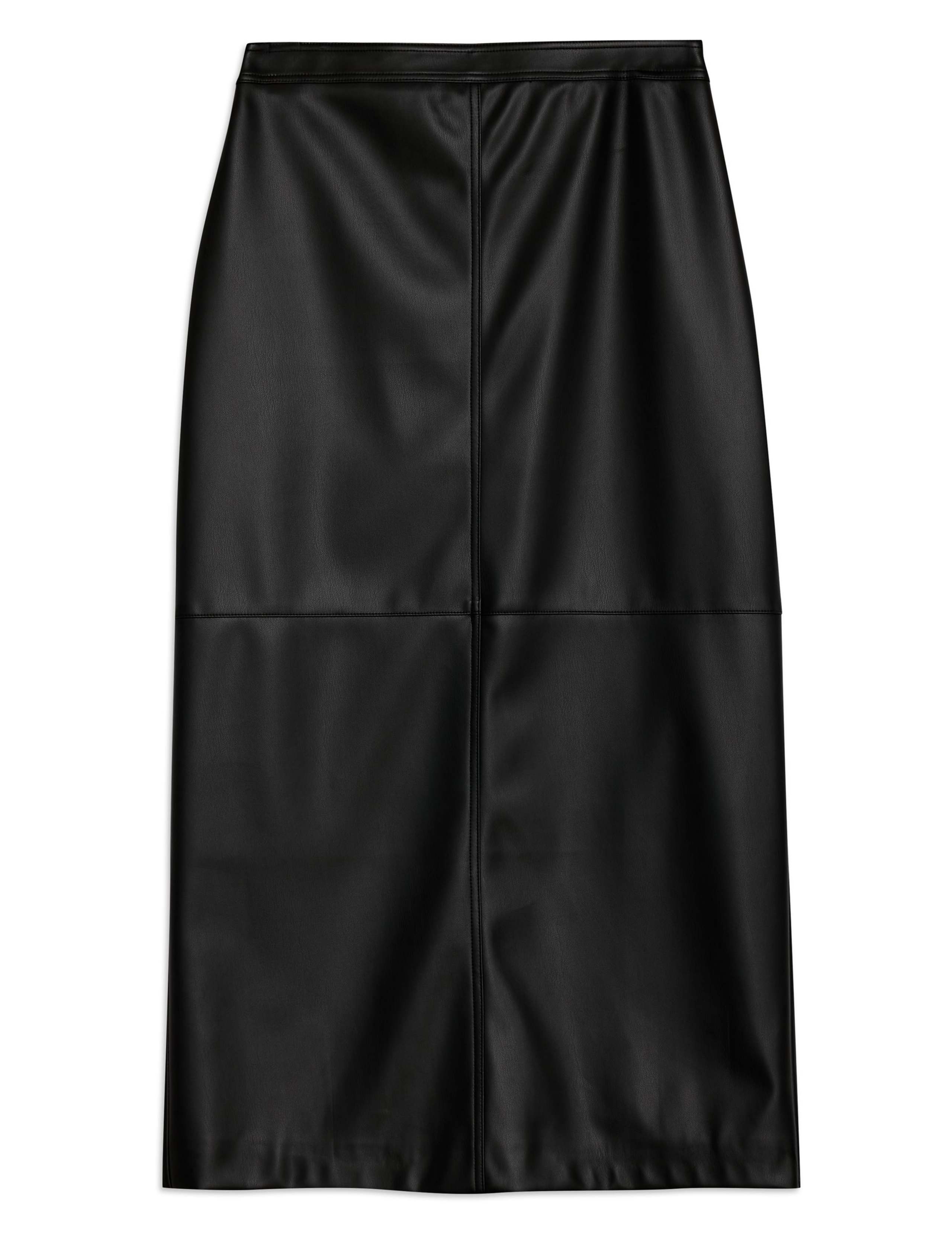 Leather Look Midi Pencil Skirt 2 of 4