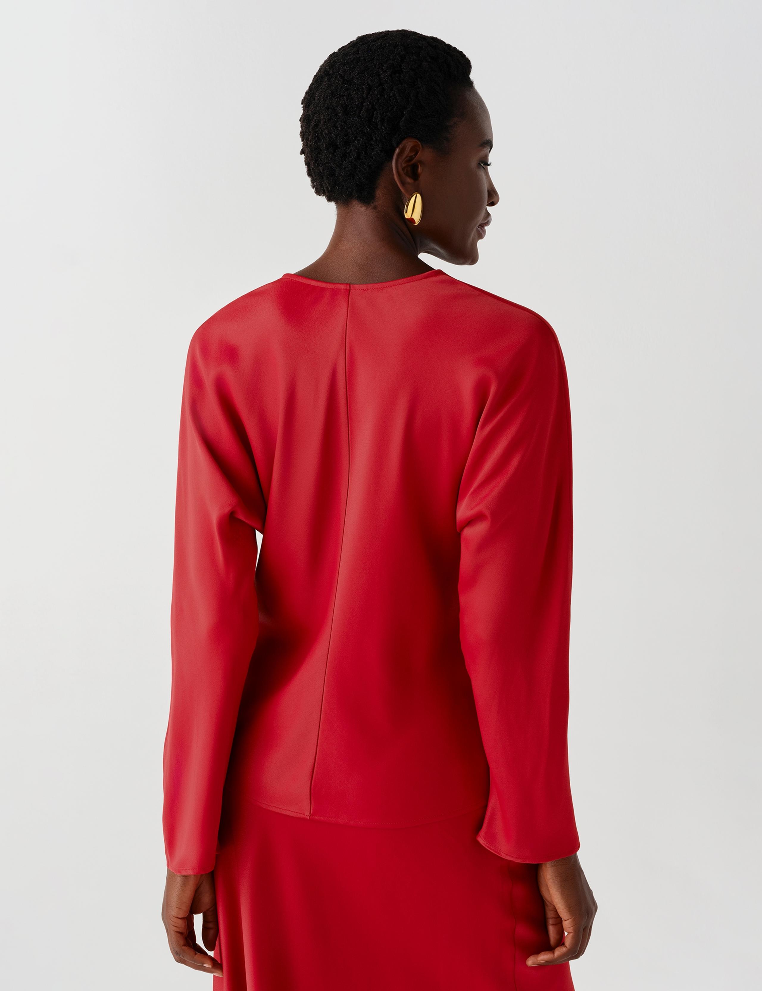 Satin V Neck Top 2 of 9