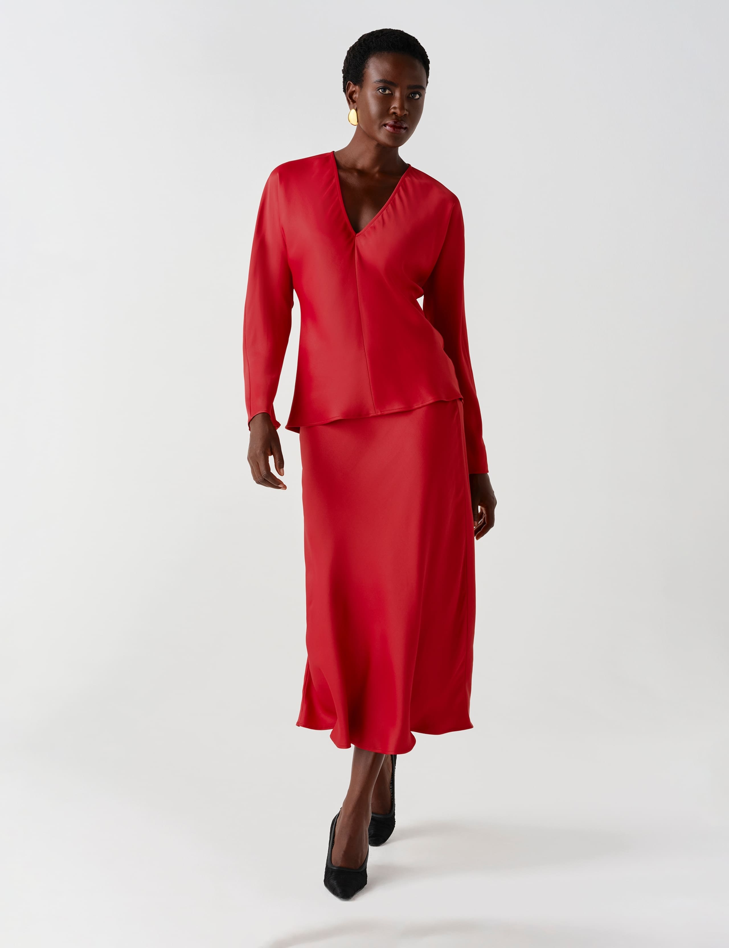 Satin V Neck Top 5 of 9