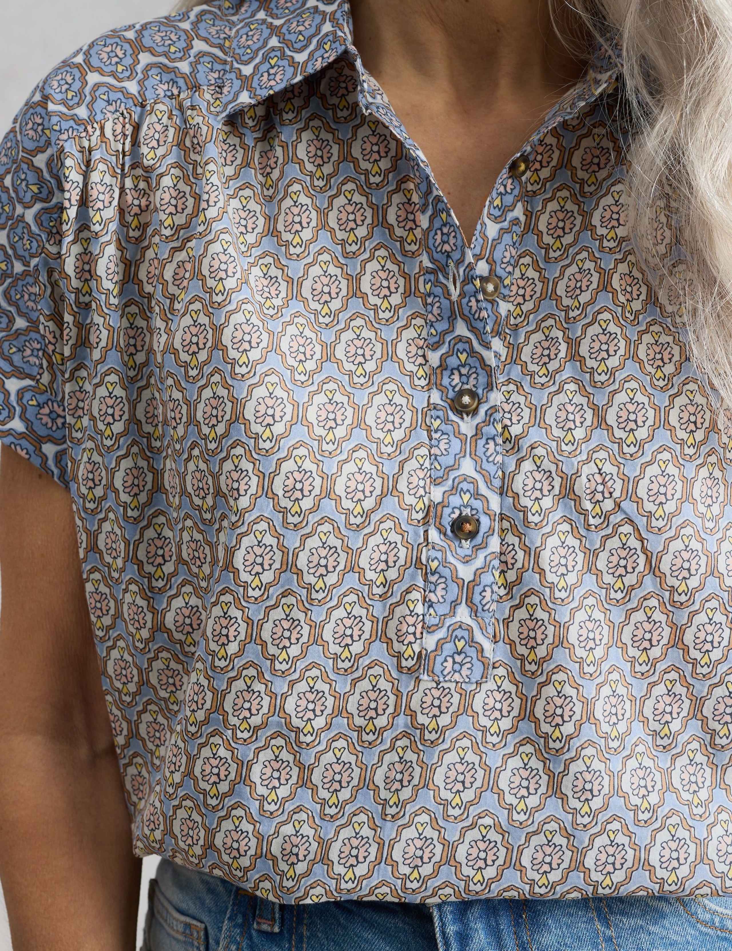 Pure Cotton Geometric Popover Shirt 5 of 6