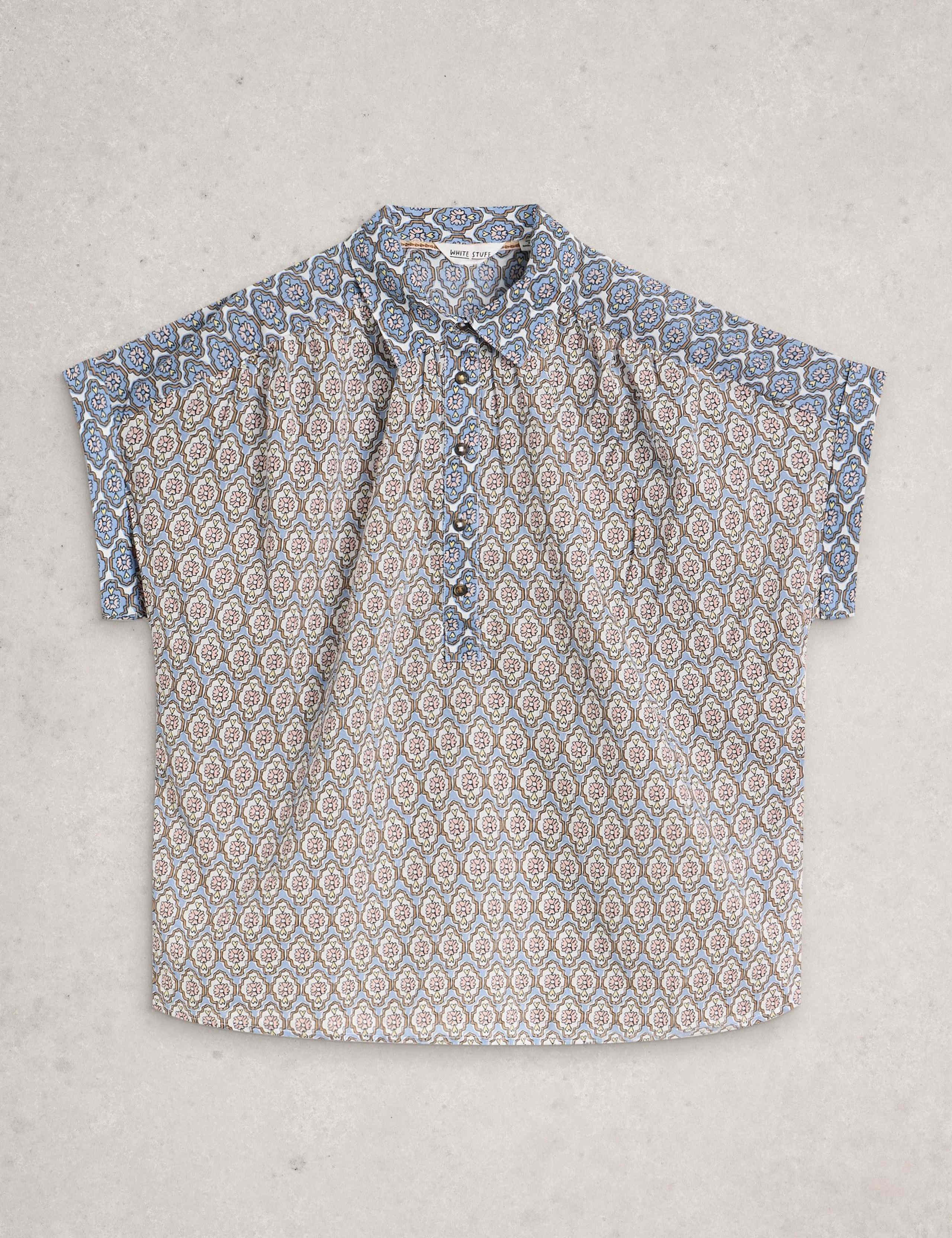 Pure Cotton Geometric Popover Shirt 2 of 6