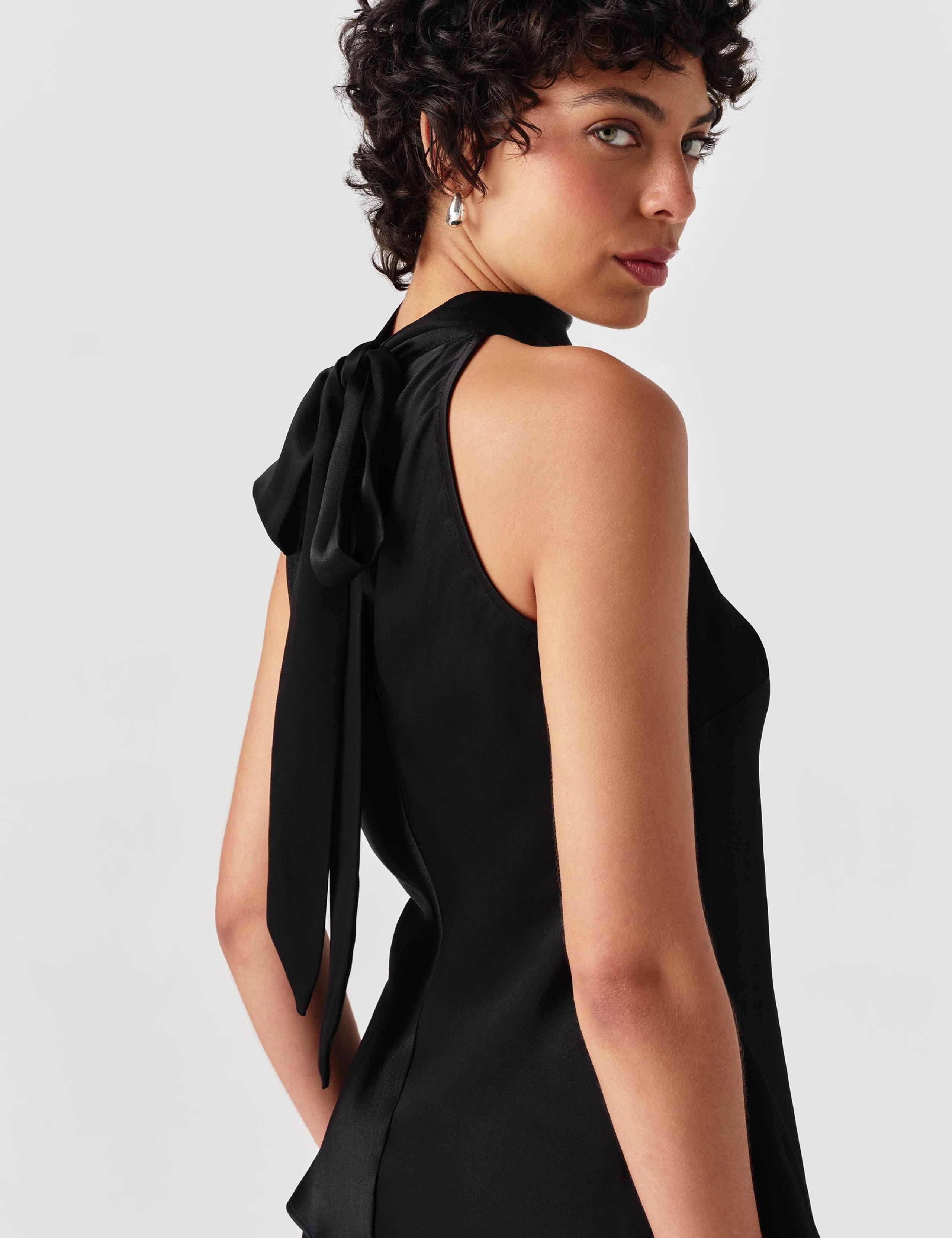 Satin High Neck Top 2 of 8