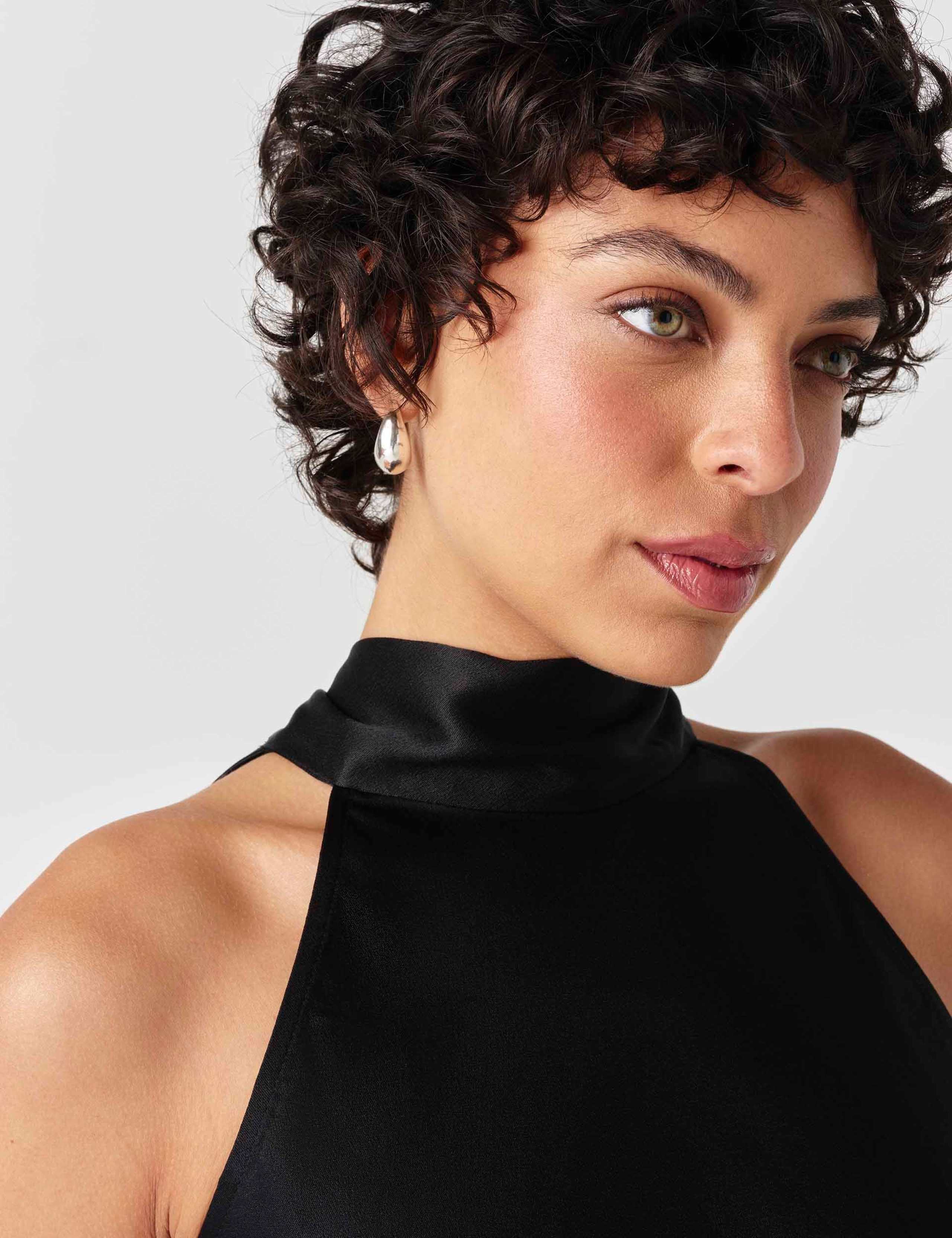 Satin High Neck Top 5 of 8