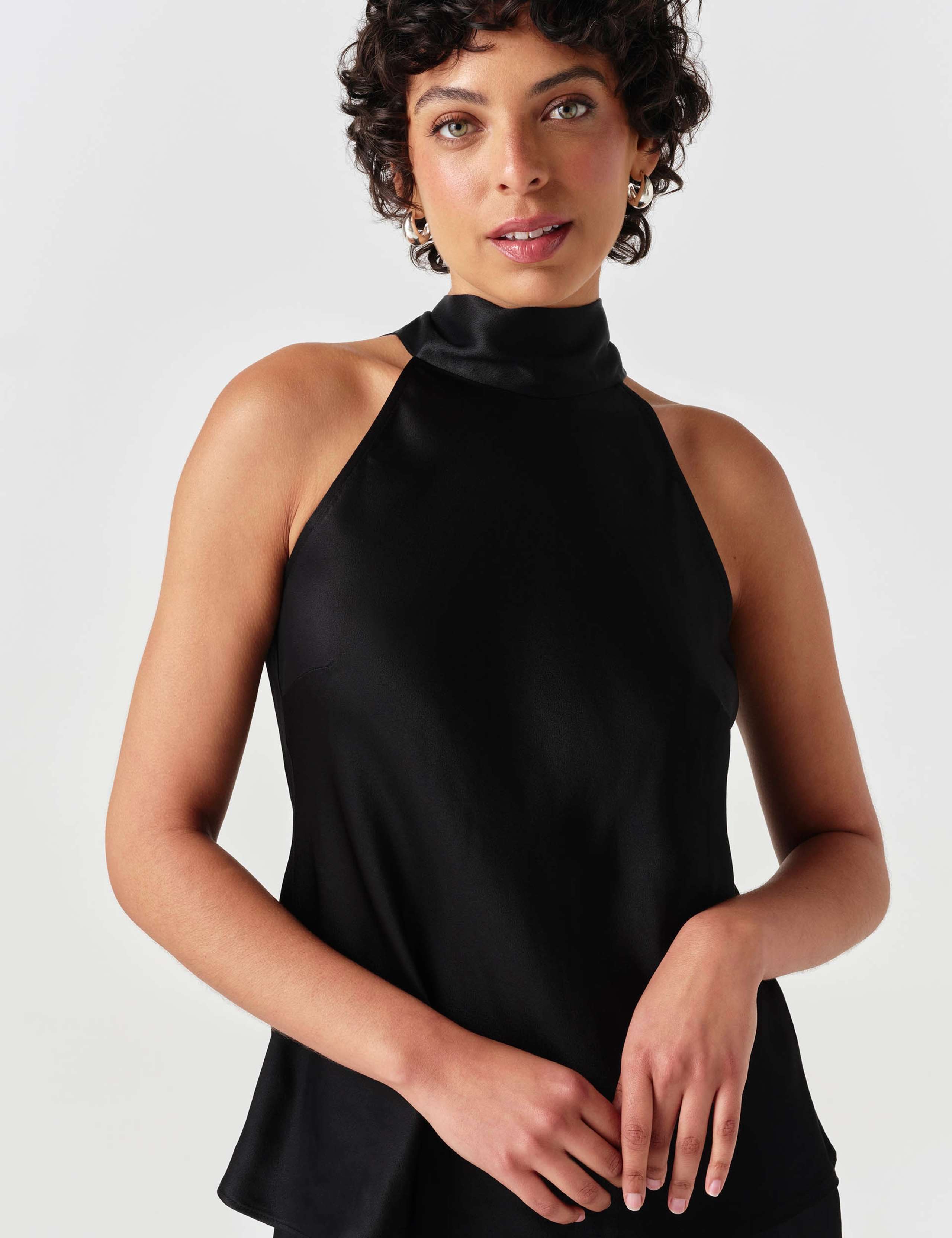 Satin High Neck Top 6 of 8