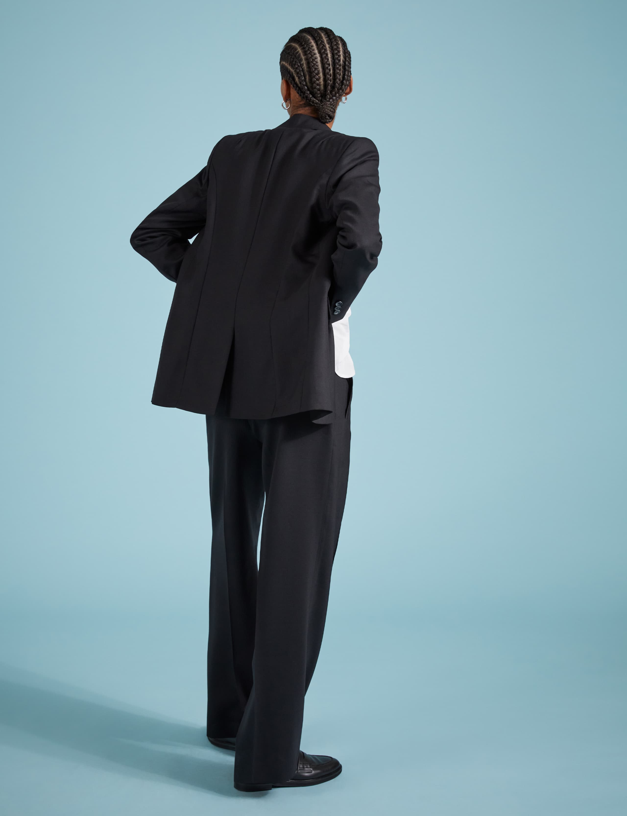Pure Wool Wide Leg Trousers 2 of 4
