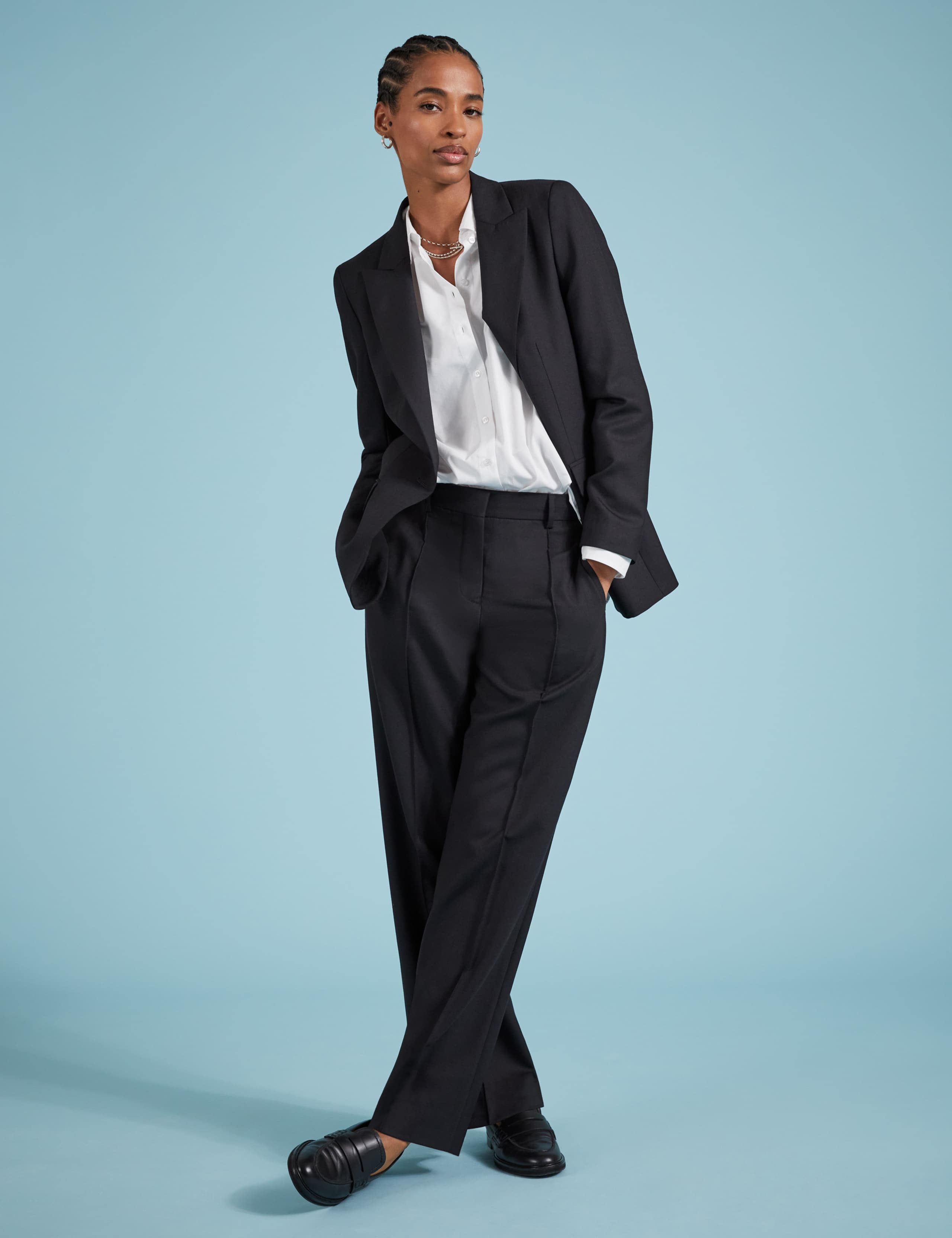 Pure Wool Wide Leg Trousers 4 of 4