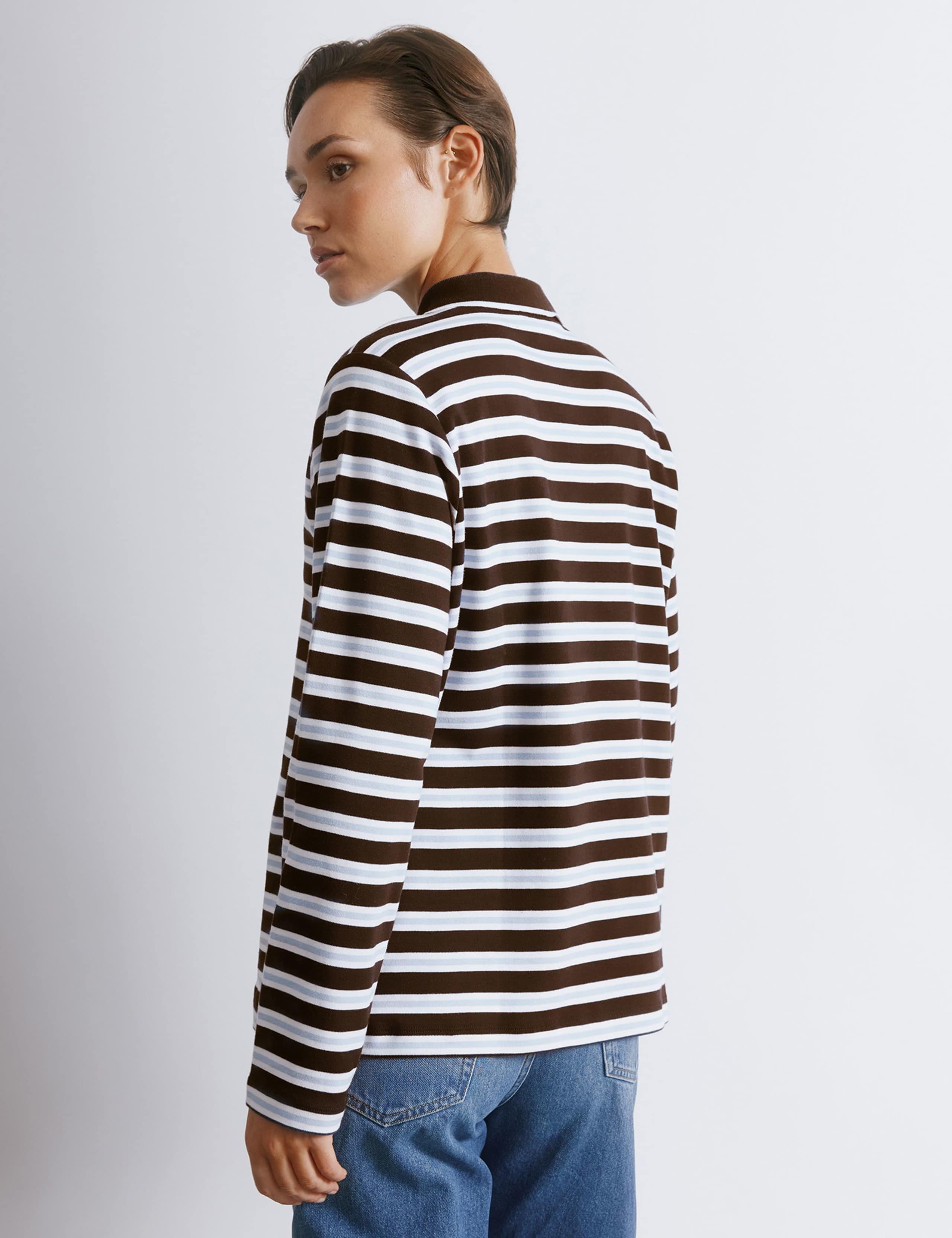 Pure Cotton Striped Polo Shirt 3 of 4