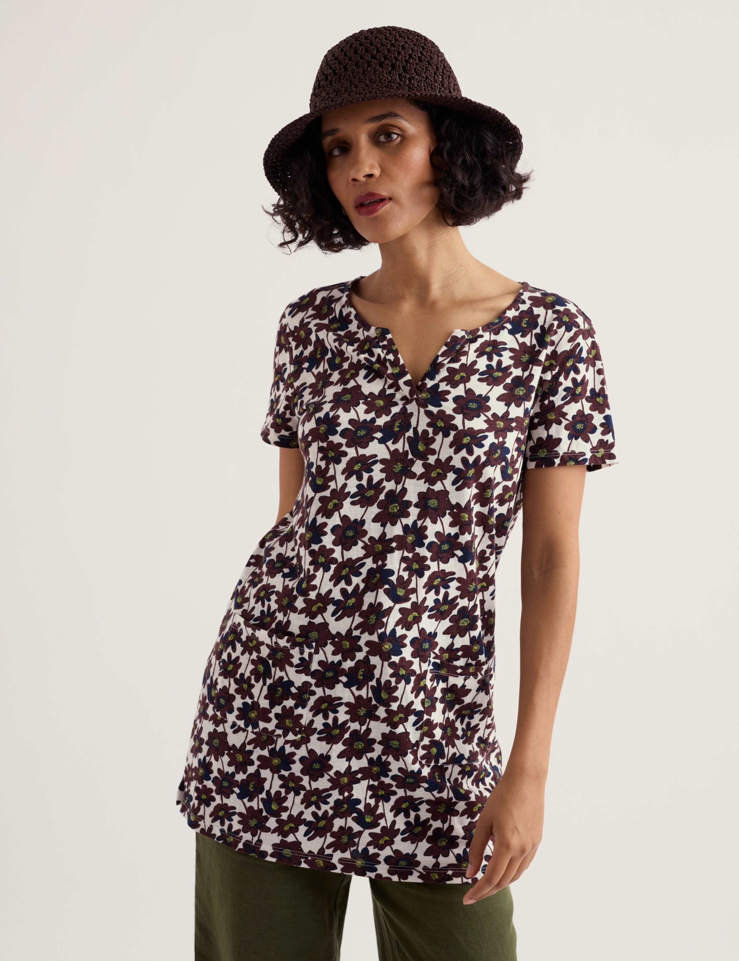 Pure Cotton Floral Tunic 3 of 5