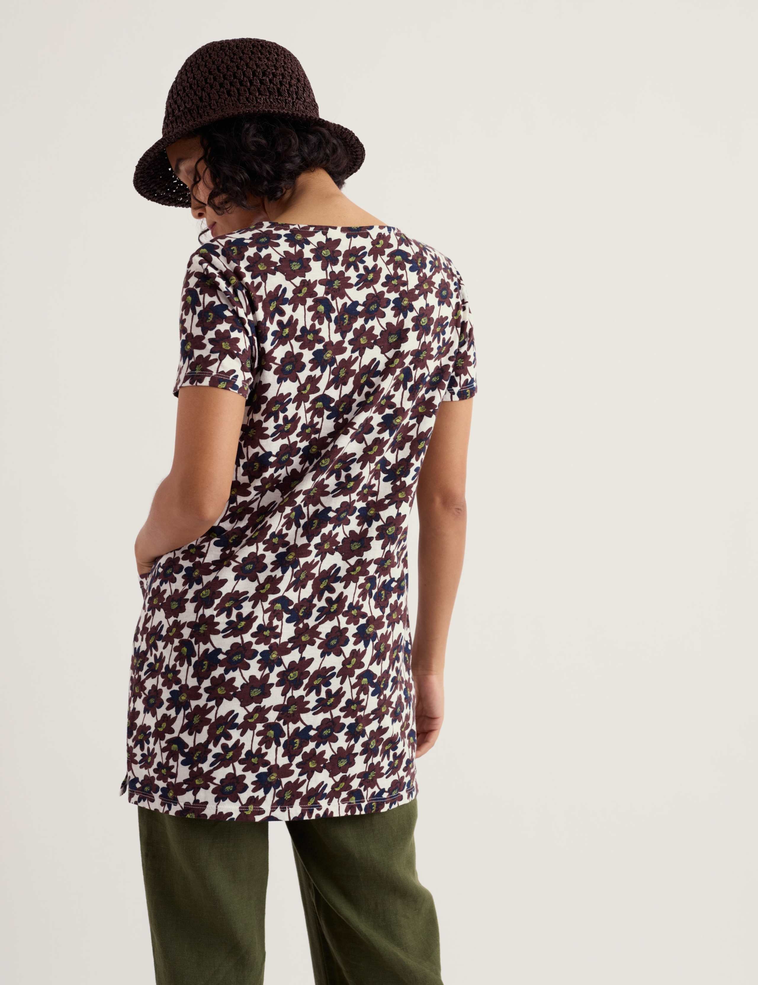 Pure Cotton Floral Tunic 4 of 5