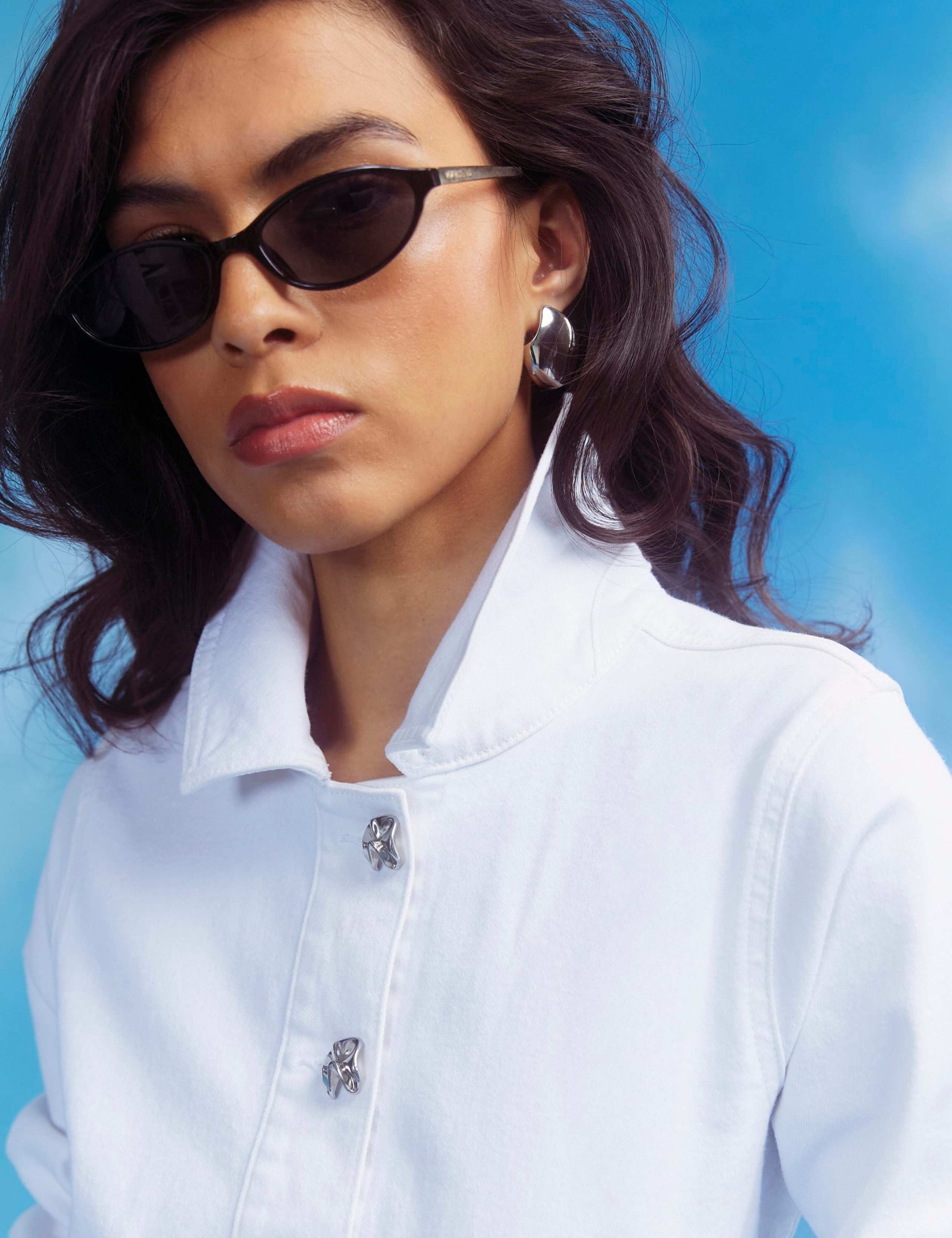 Denim Button Through Mini Shirt Dress 4 of 5