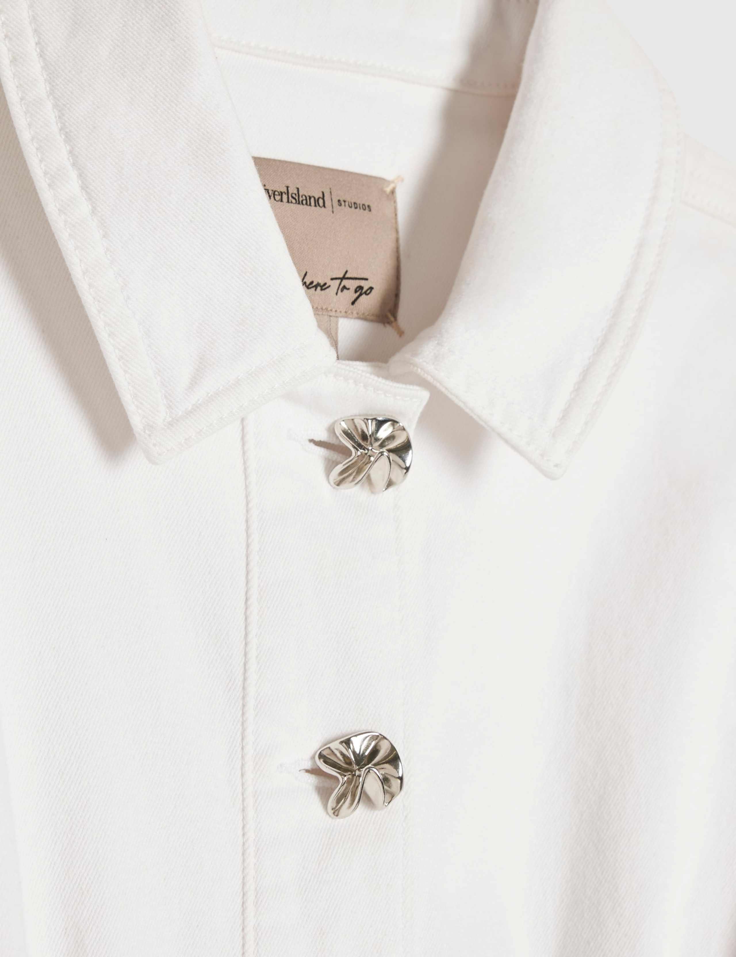 Denim Button Through Mini Shirt Dress 5 of 5