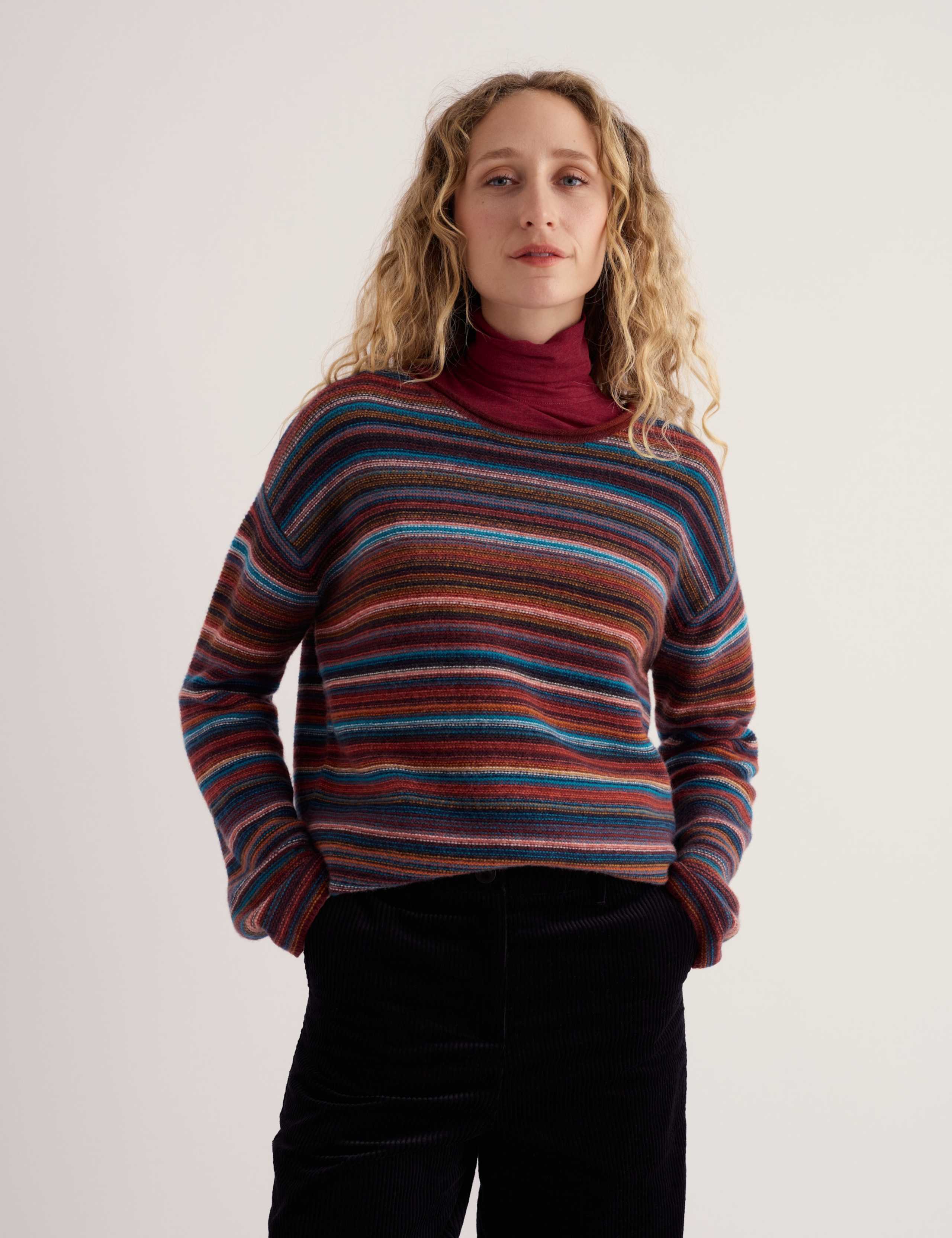 Merino Wool Rich Striped Jumper 4 of 5