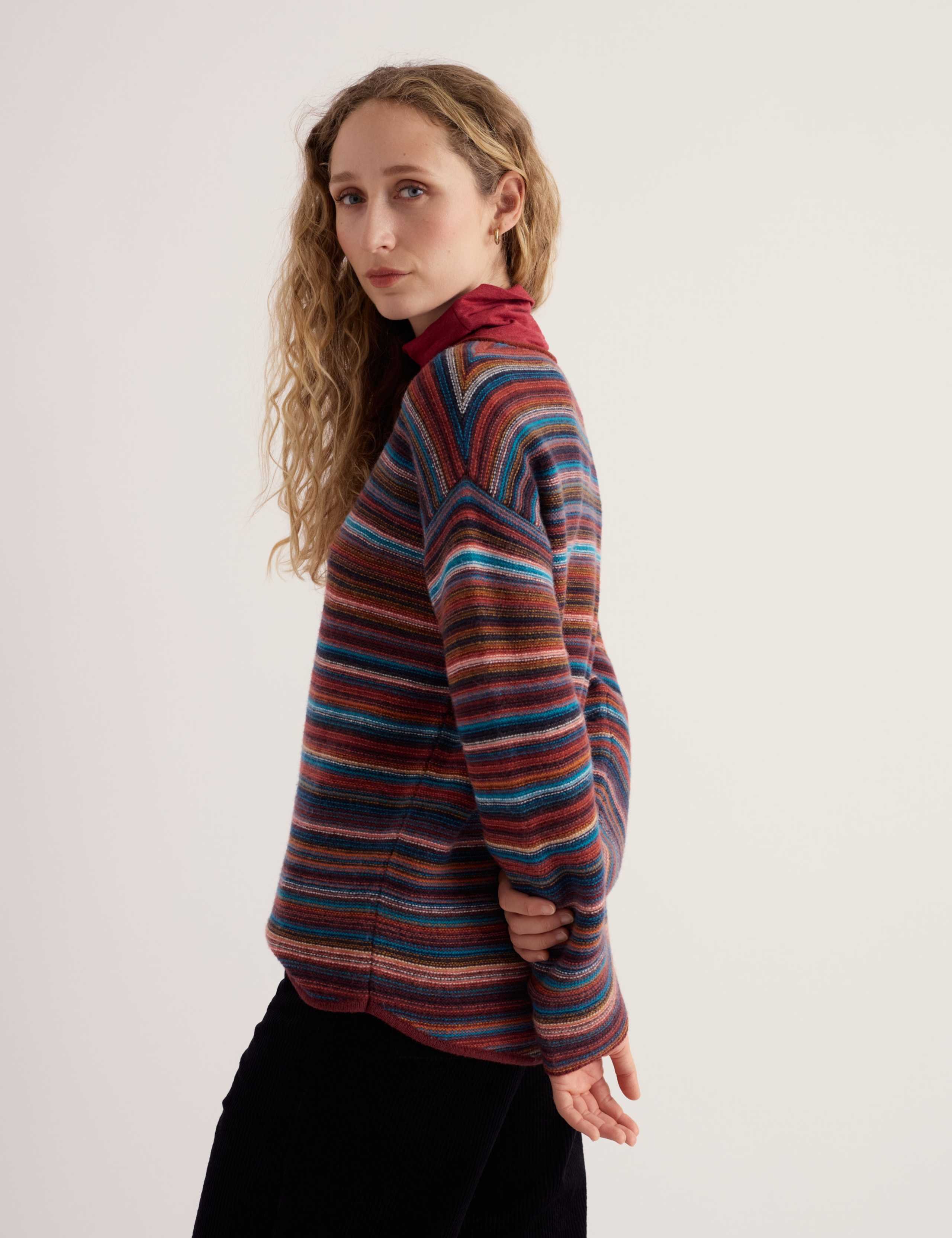 Merino Wool Rich Striped Jumper 5 of 5