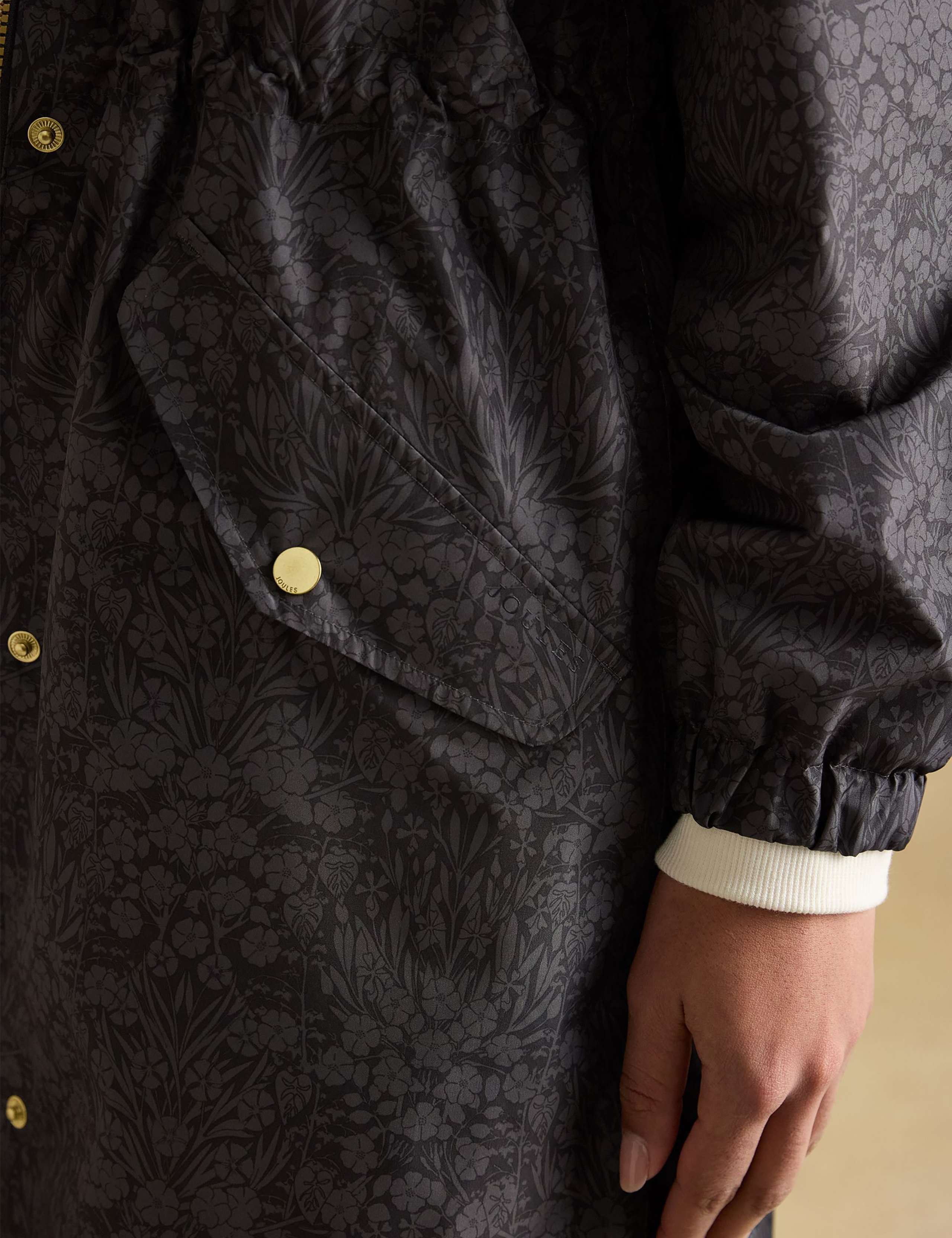 Waterproof Floral Hooded Longline Raincoat 6 of 8