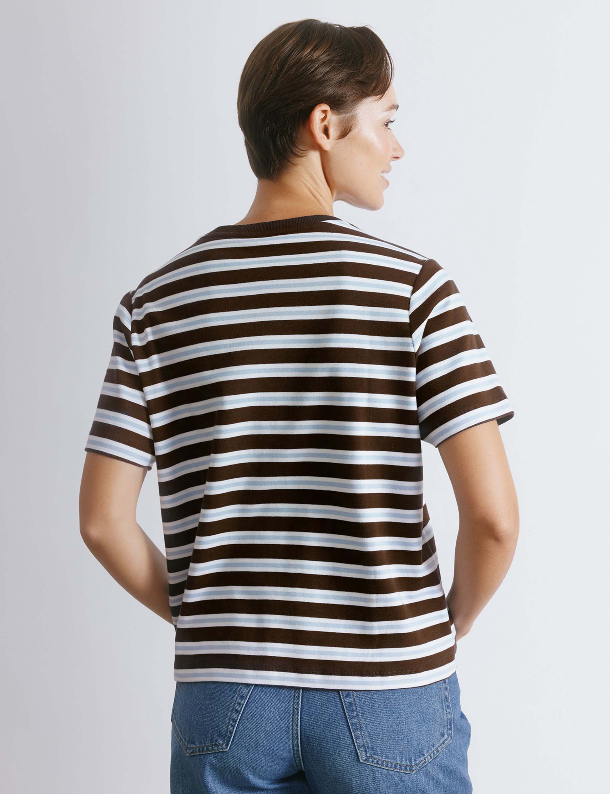 Pure Cotton Striped T-Shirt 3 of 4