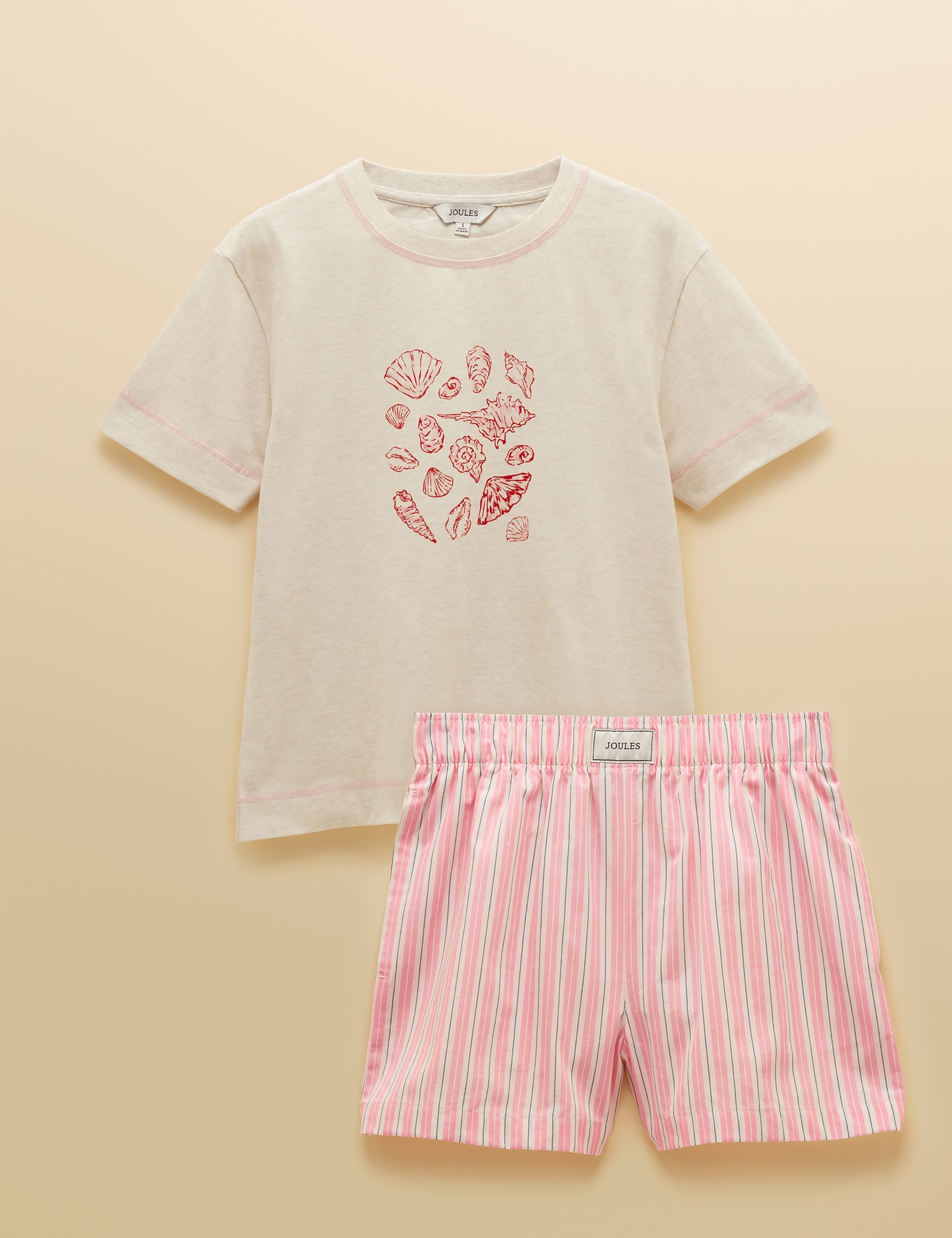 Pure Cotton Shell Striped Shortie Set 2 of 9