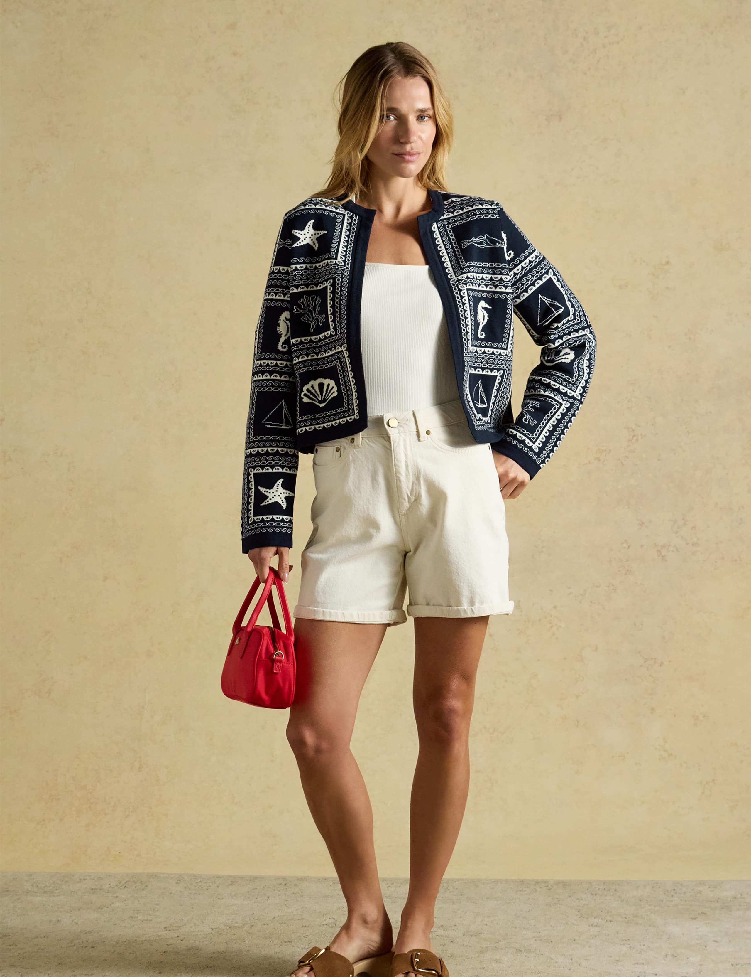 Pure Cotton Ocean Tile Edge to Edge Cardigan 4 of 7