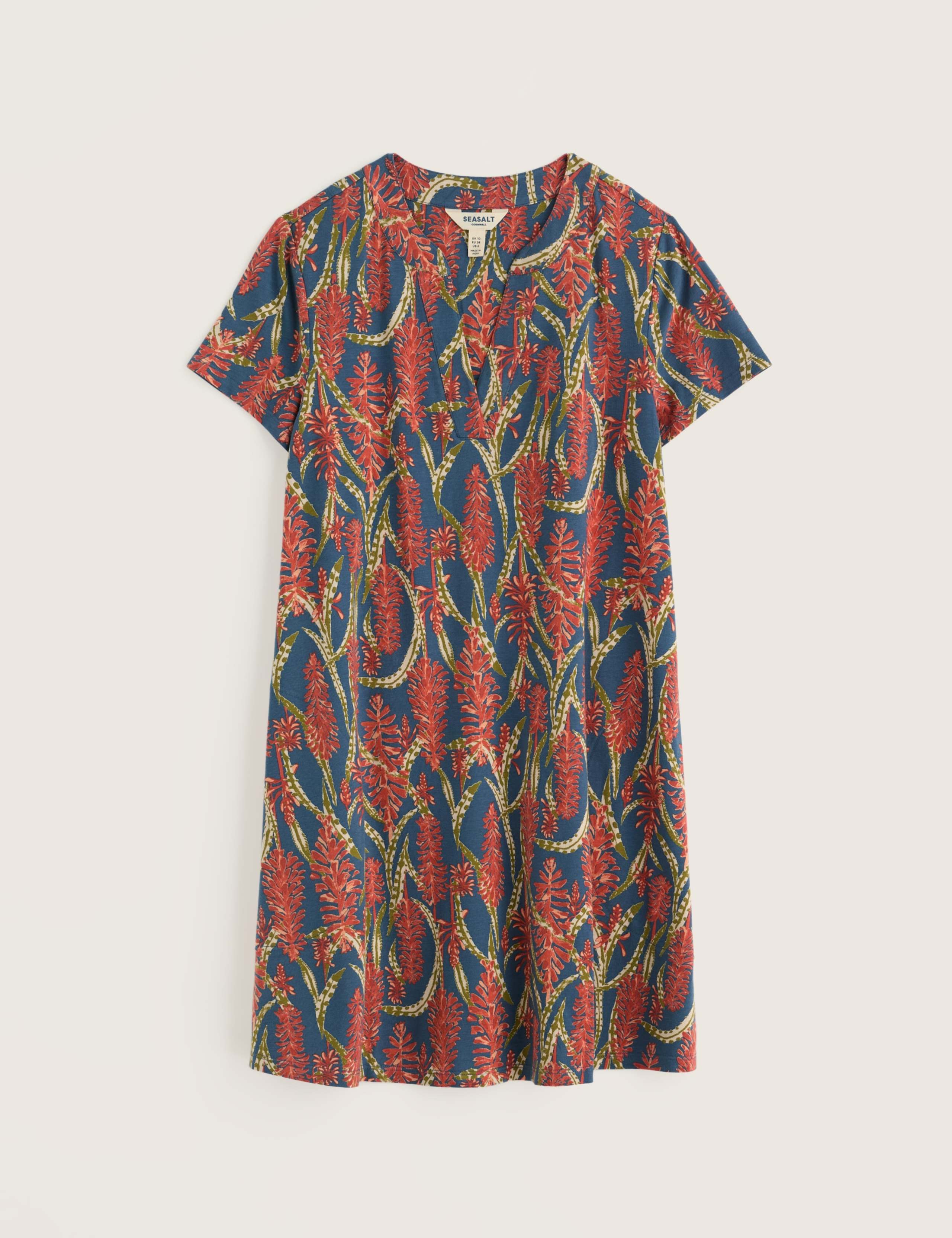 Cotton Rich Floral Notch Neck Tunic 2 of 5