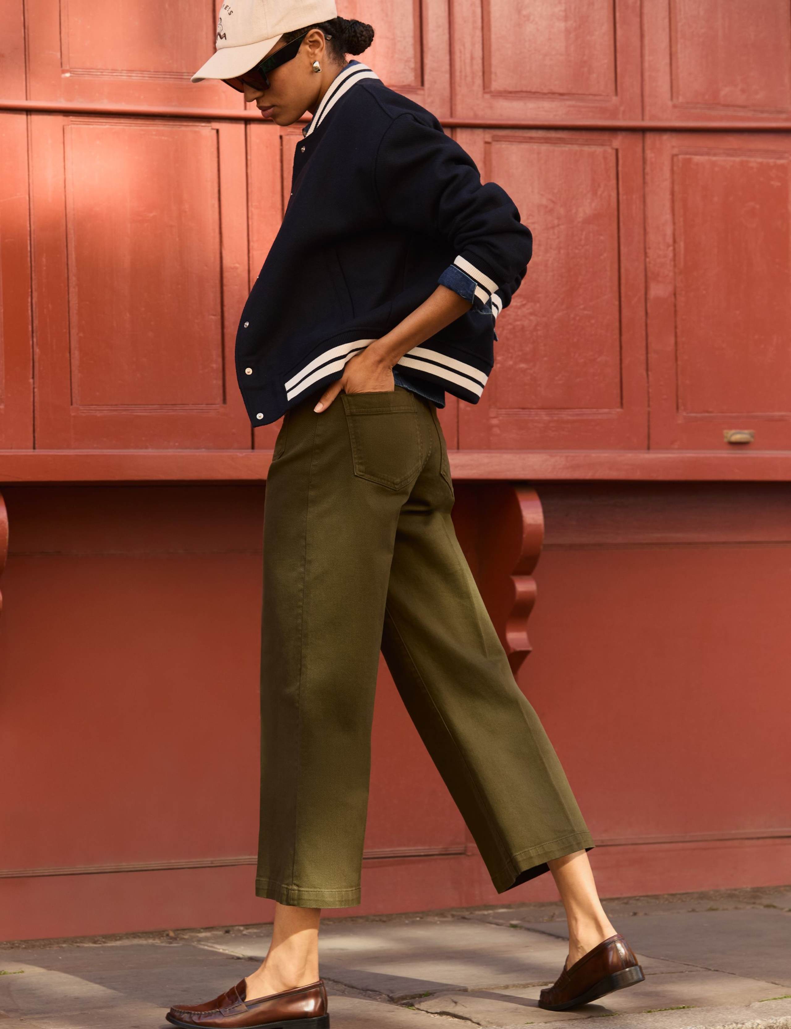 Wool Rich Stripe College Bomber Jacket 3 of 4