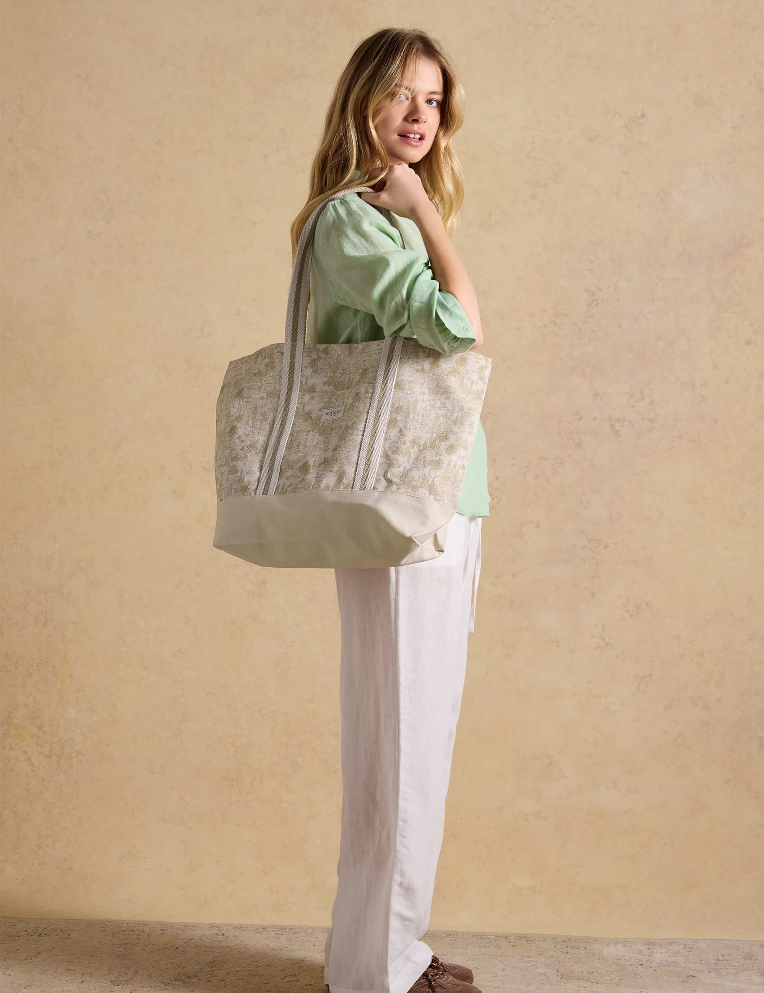 Pure Cotton Toile Print Tote Bag 4 of 8