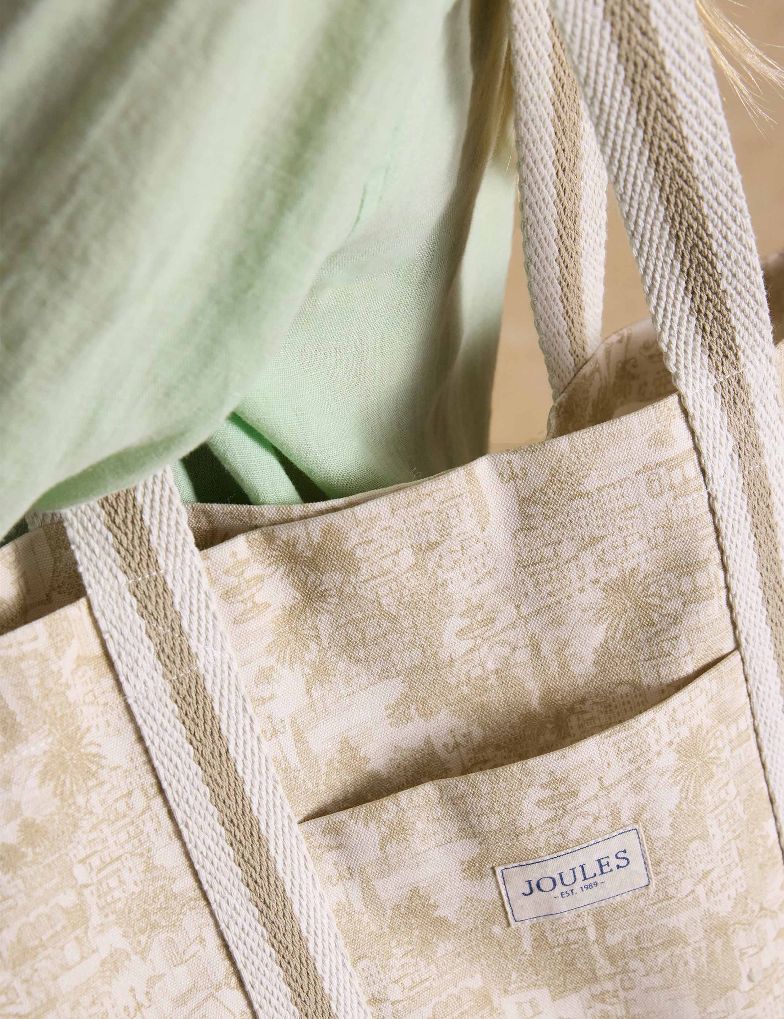 Pure Cotton Toile Print Tote Bag 6 of 8