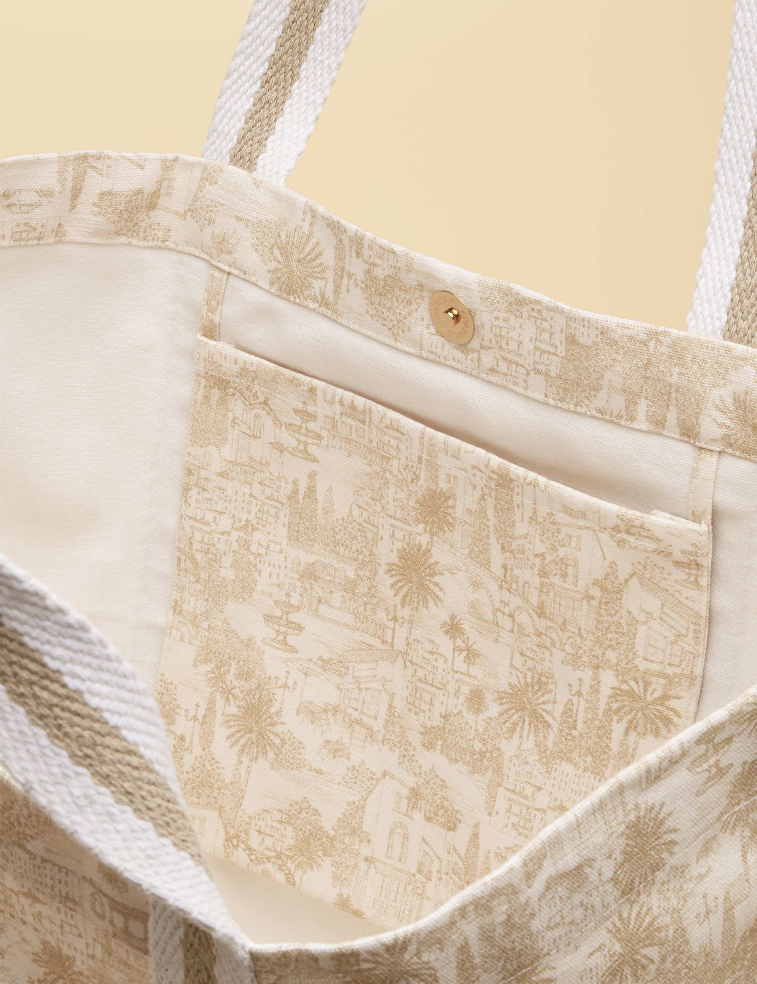 Pure Cotton Toile Print Tote Bag 7 of 8