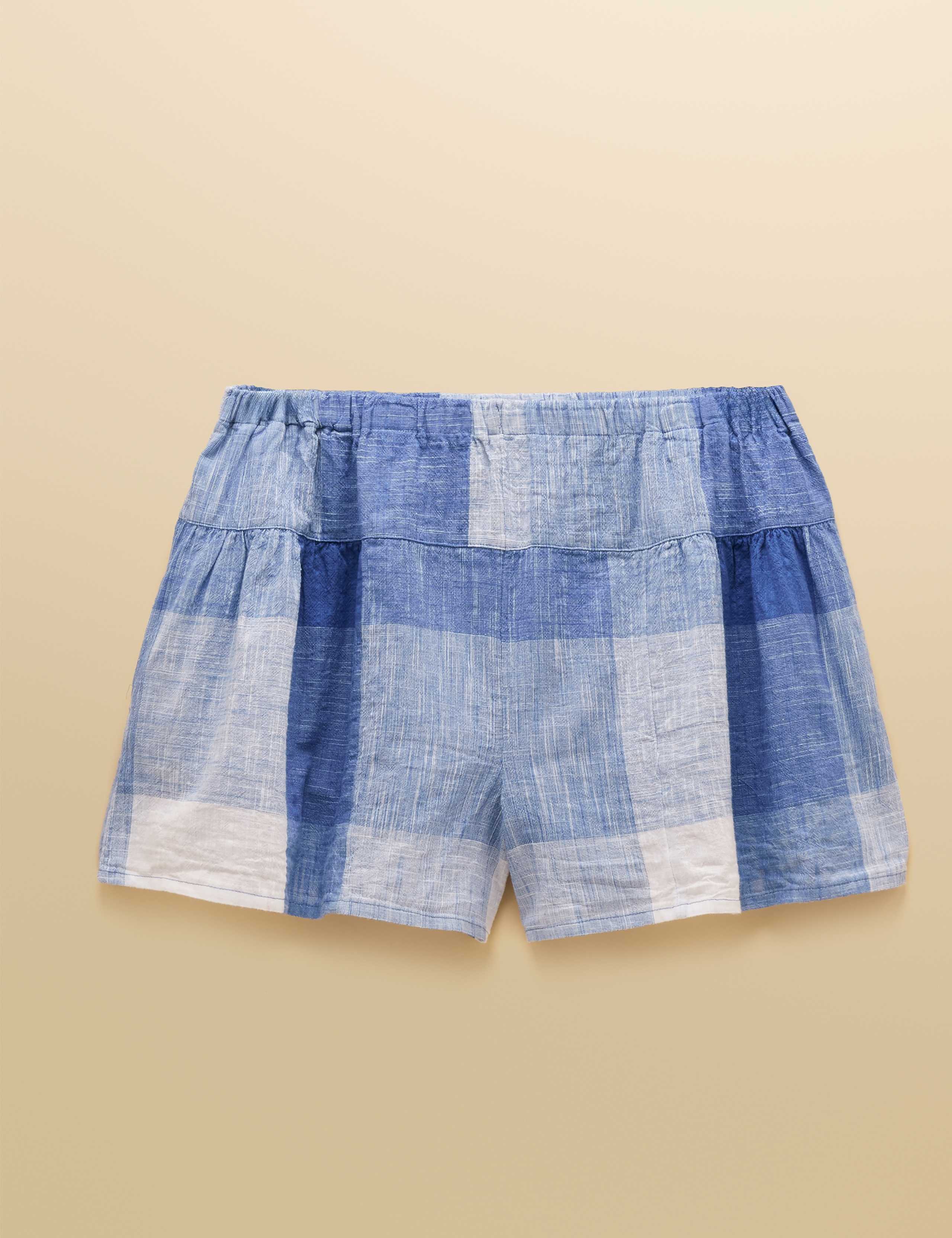 Pure Cotton Checked High Waisted Shorts 2 of 8