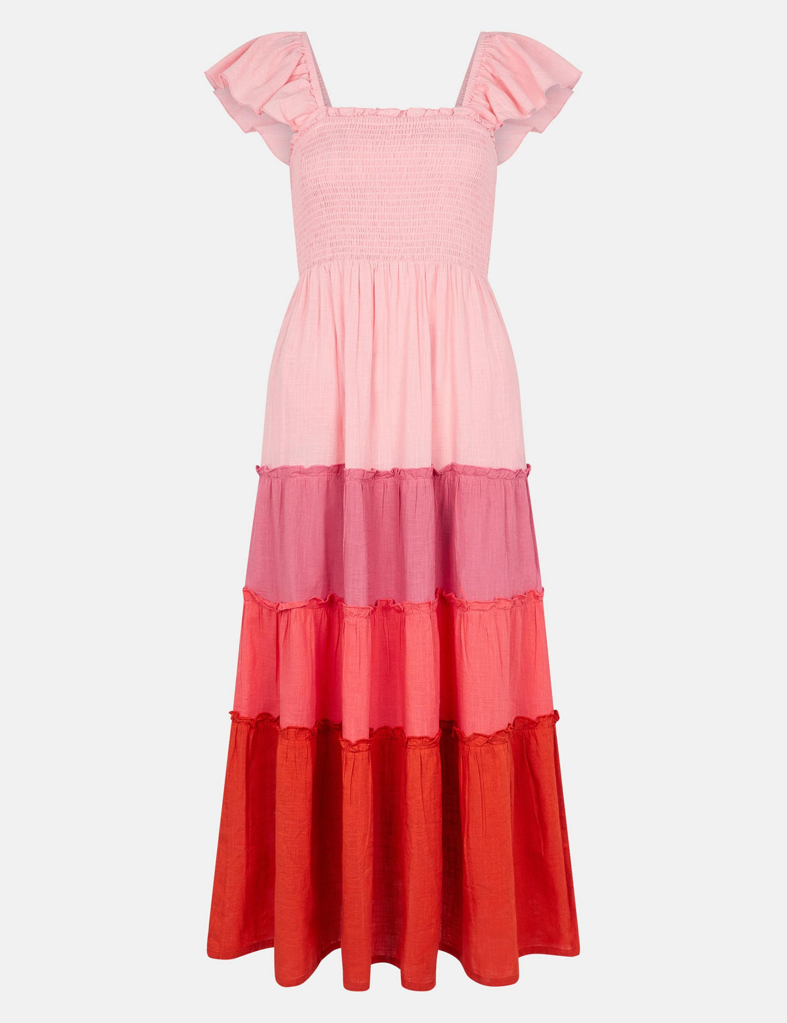Pure Cotton Colour Block Maxi Swing Dress 2 of 4
