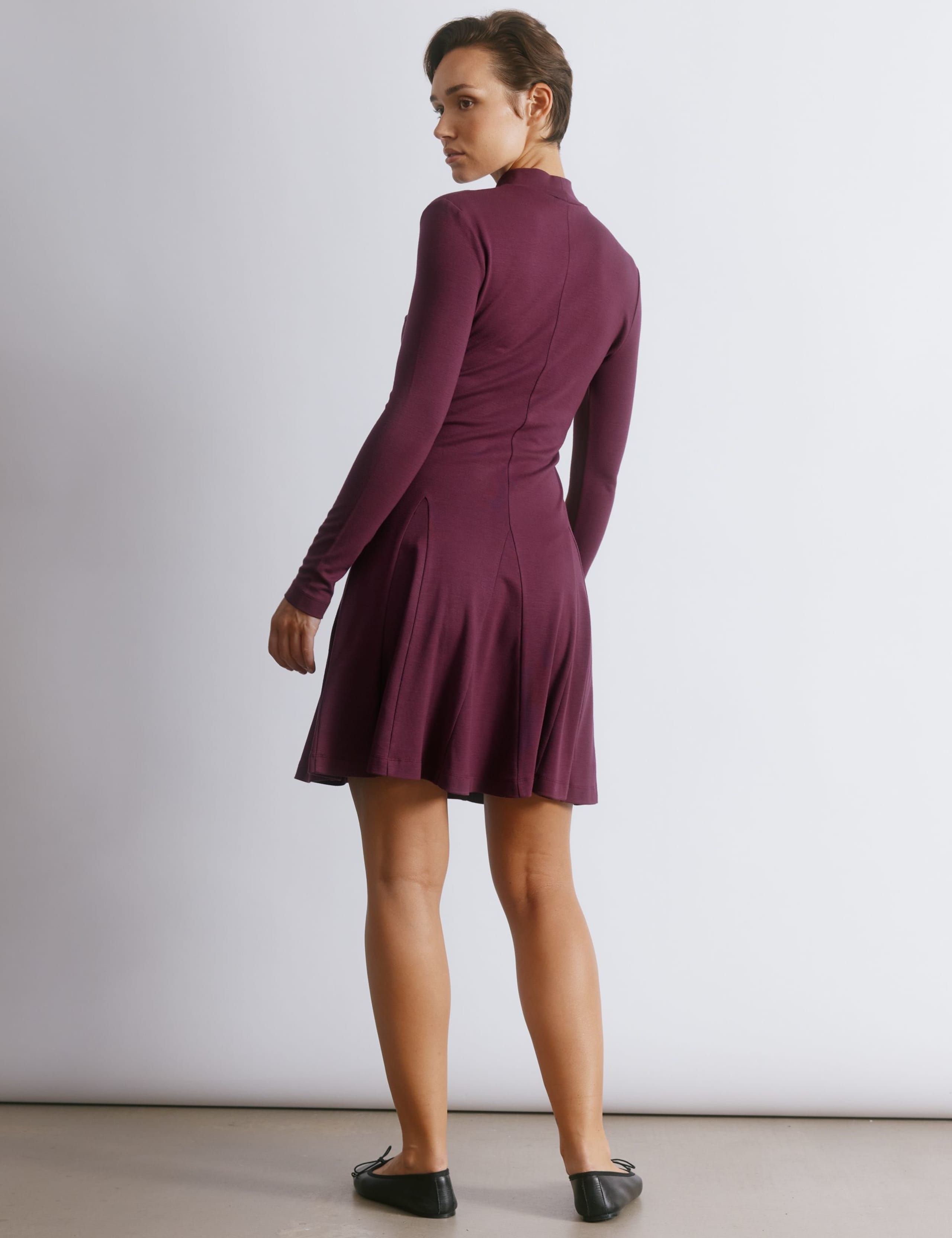 High Neck Mini Skater Dress 3 of 4