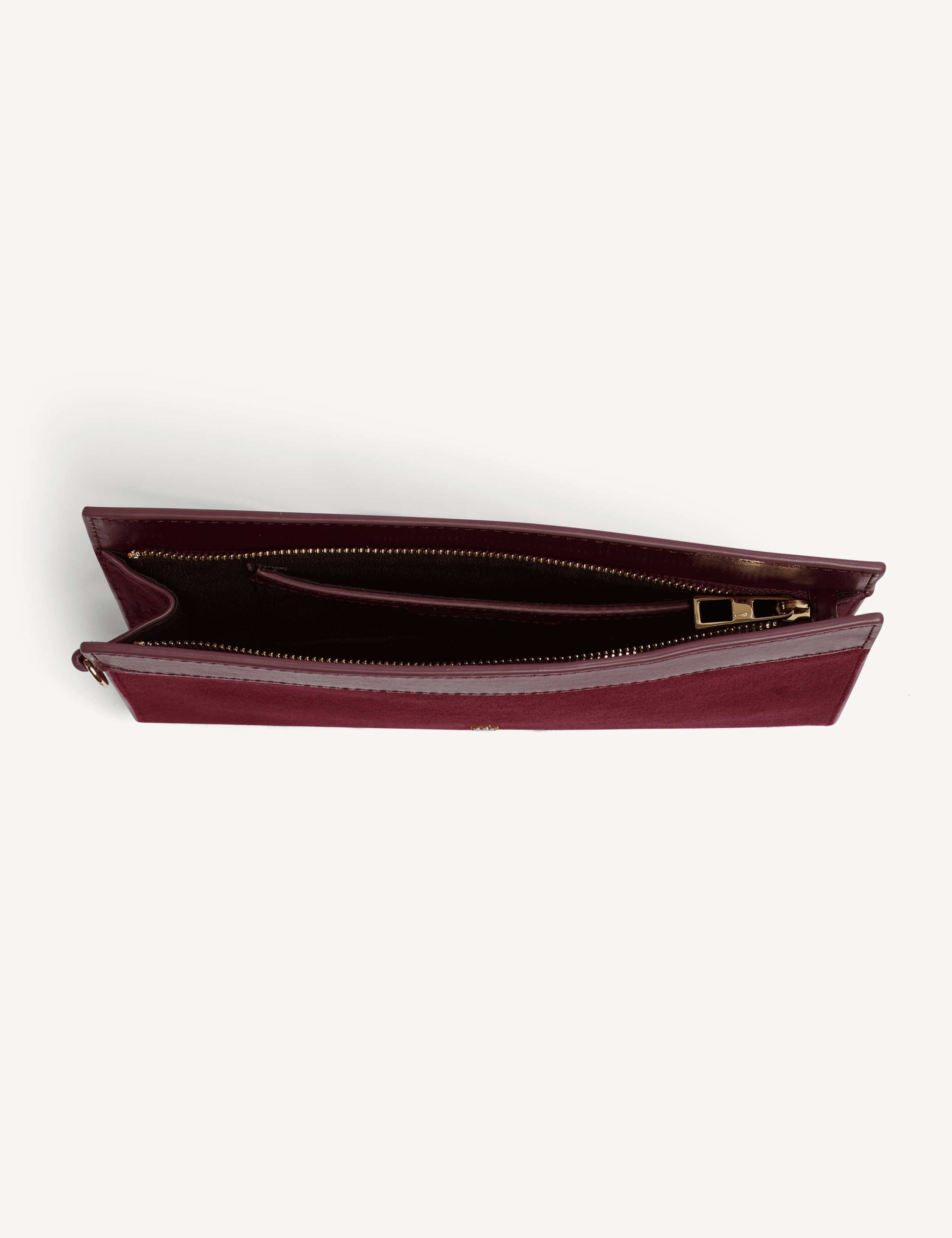Suede Wristlet Clutch Bag 4 of 4