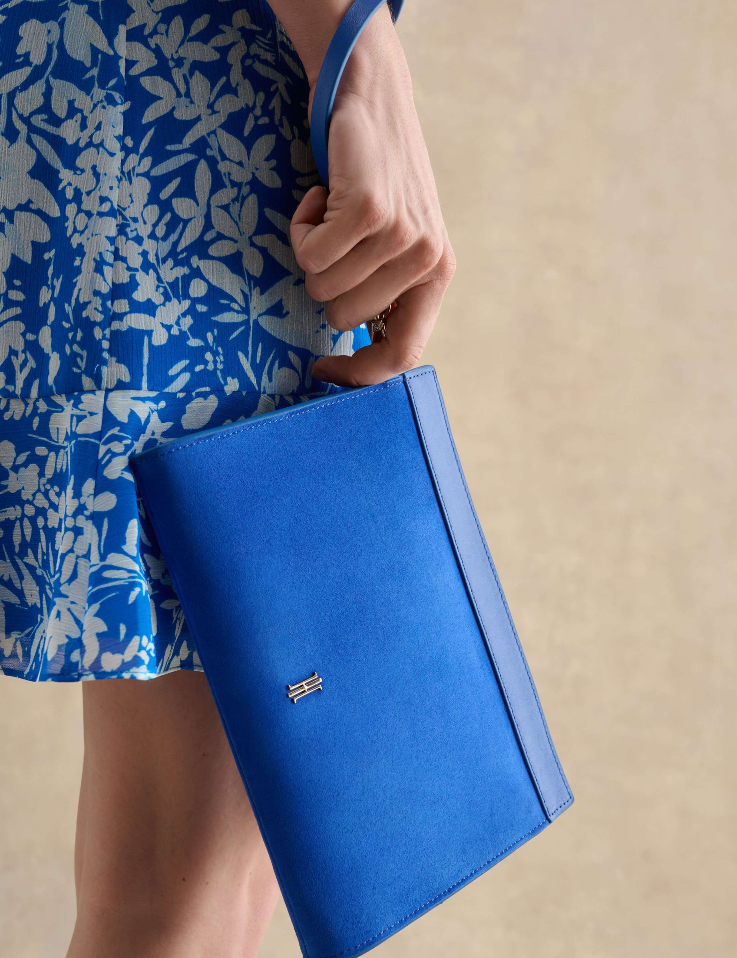 Suede Wristlet Clutch Bag 3 of 4