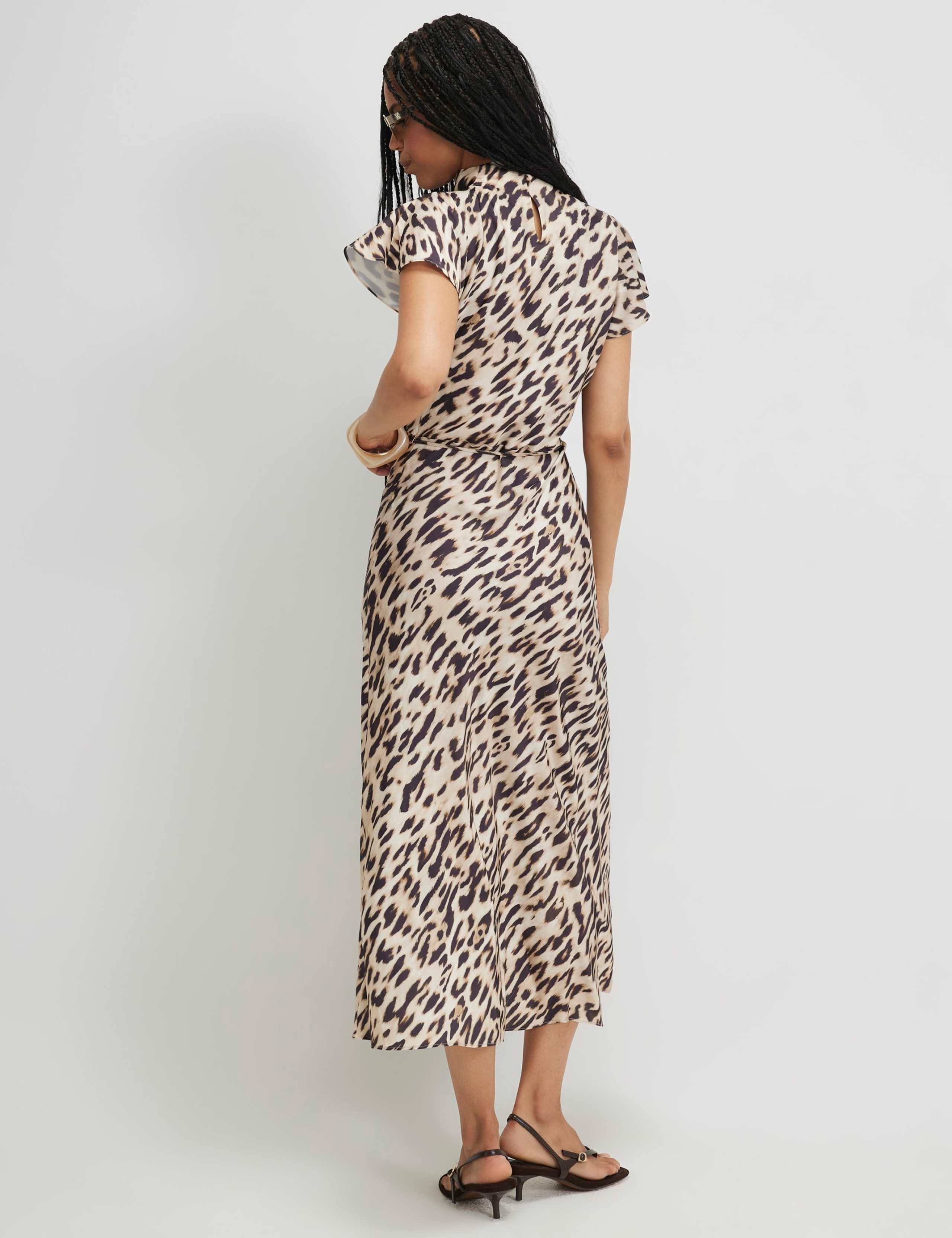 Leopard Print Belted Midaxi Column Dress 4 of 6