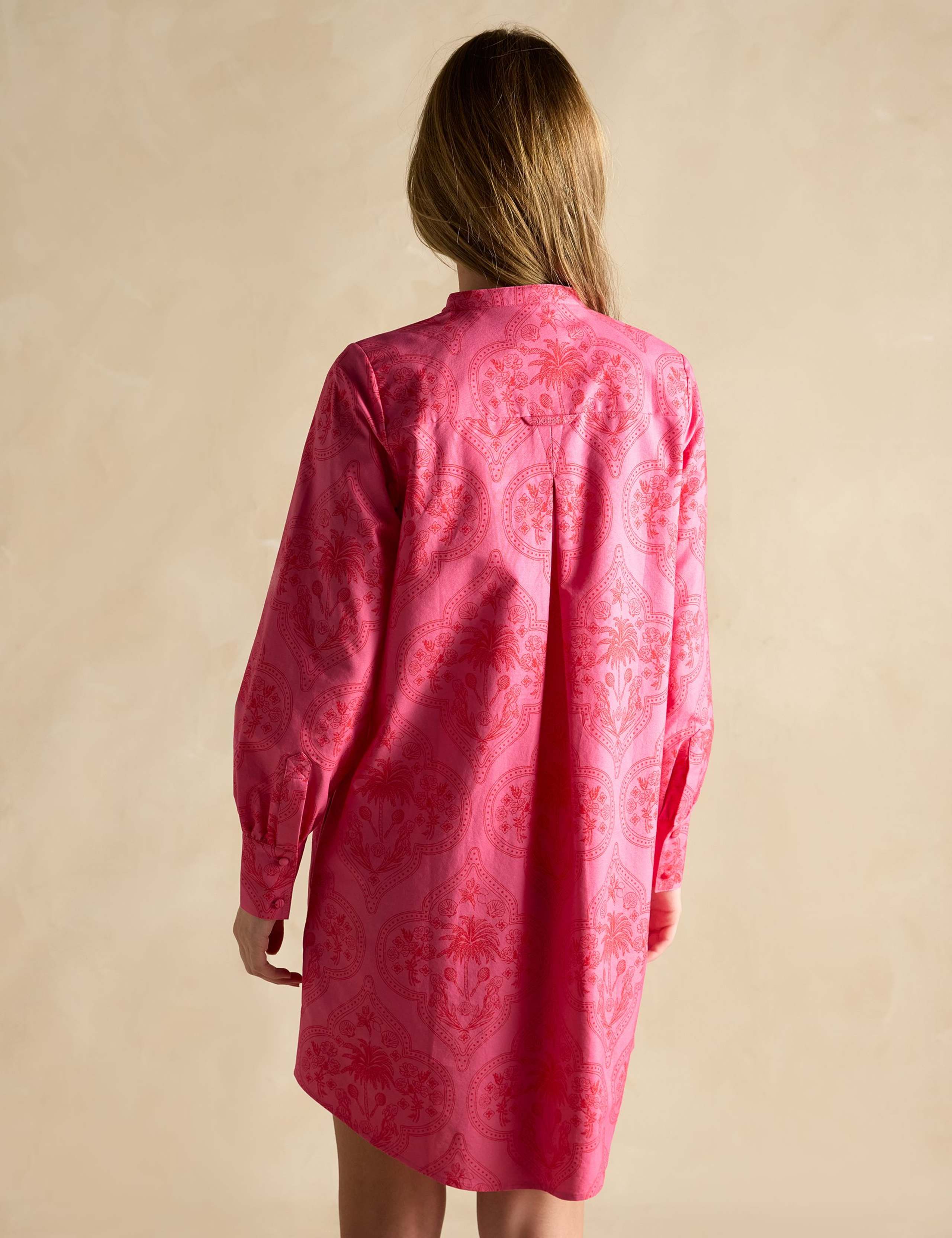 Pure Cotton Printed Mini Shirt Dress 4 of 7