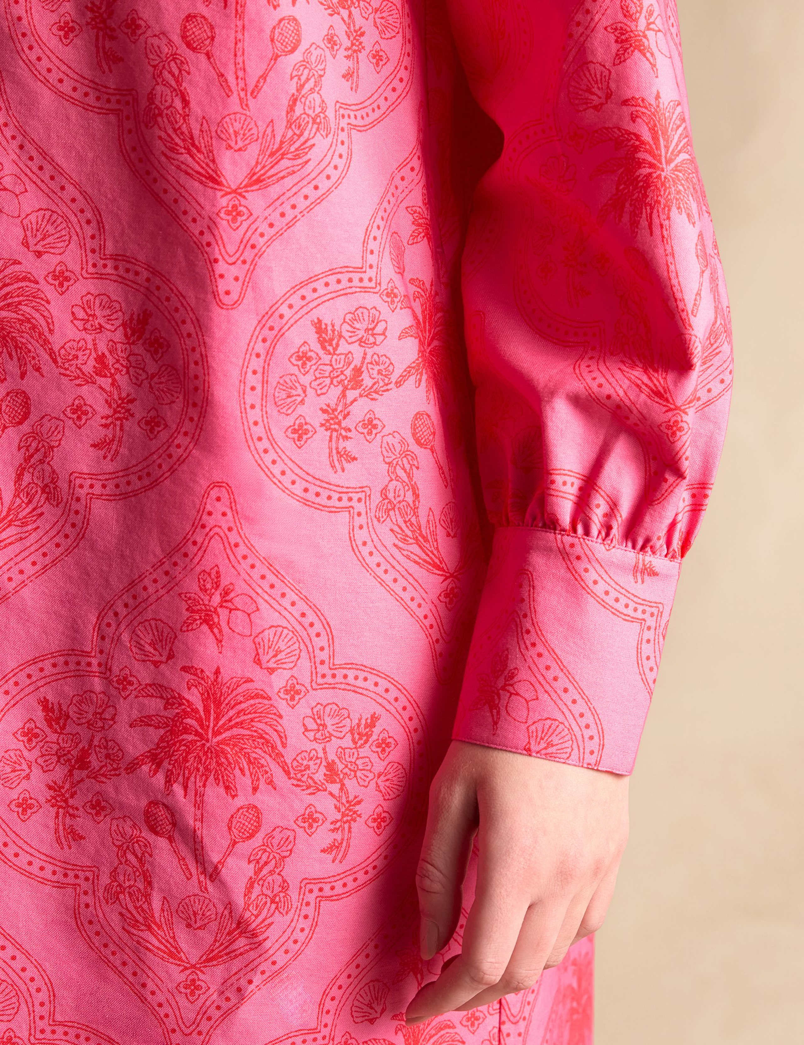 Pure Cotton Printed Mini Shirt Dress 7 of 7