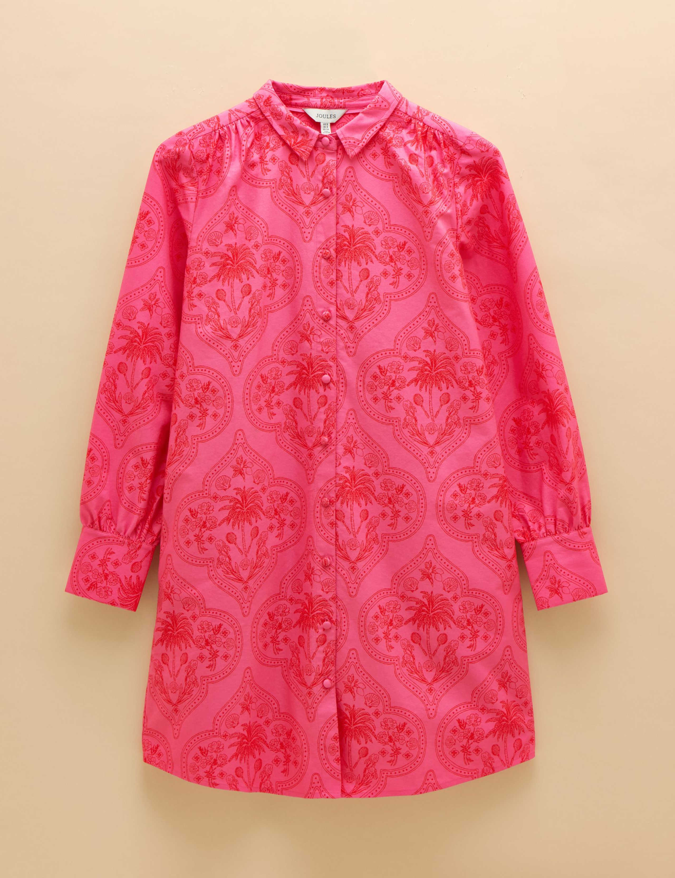 Pure Cotton Printed Mini Shirt Dress 2 of 7