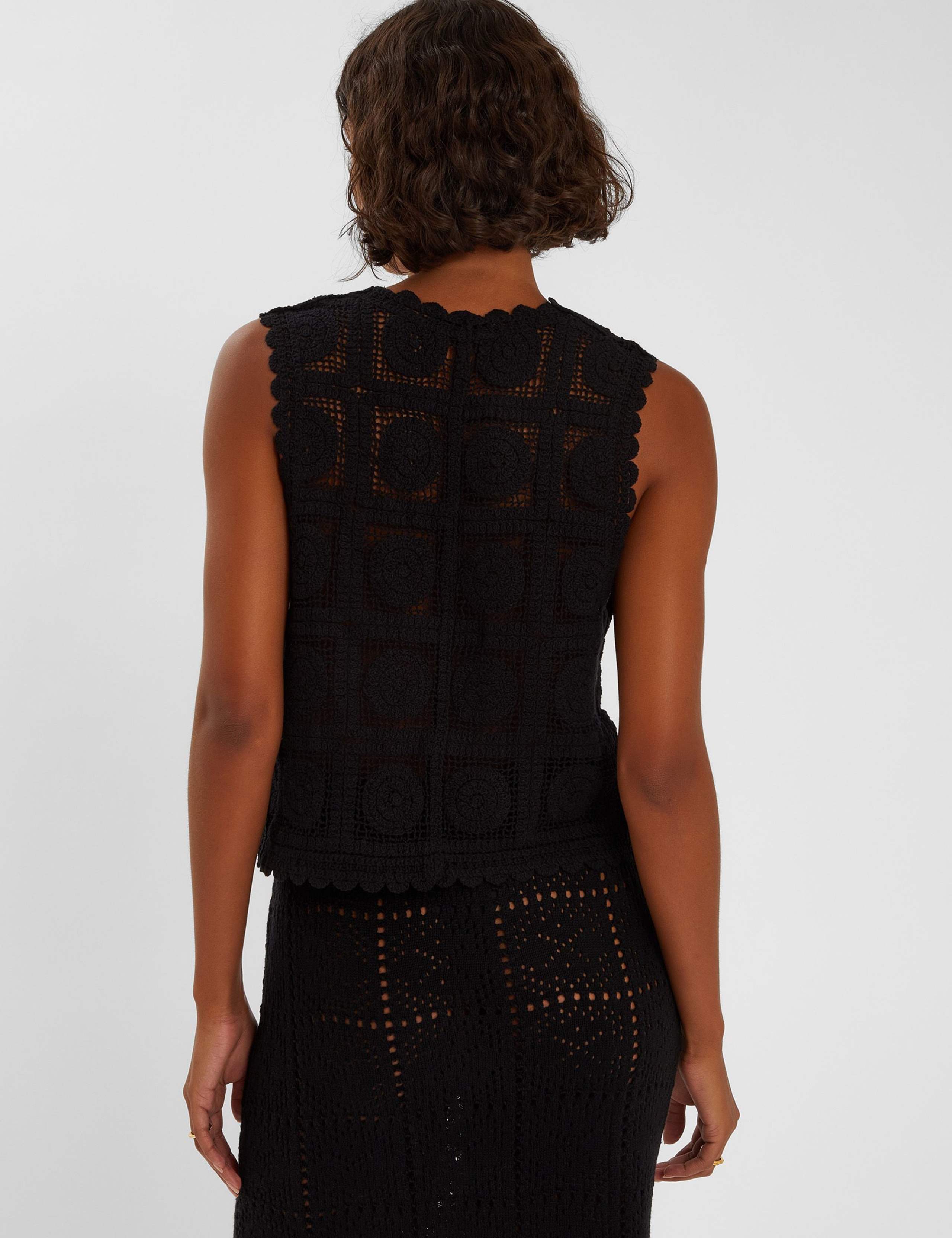 Cotton Rich Crochet Waistcoat 4 of 4