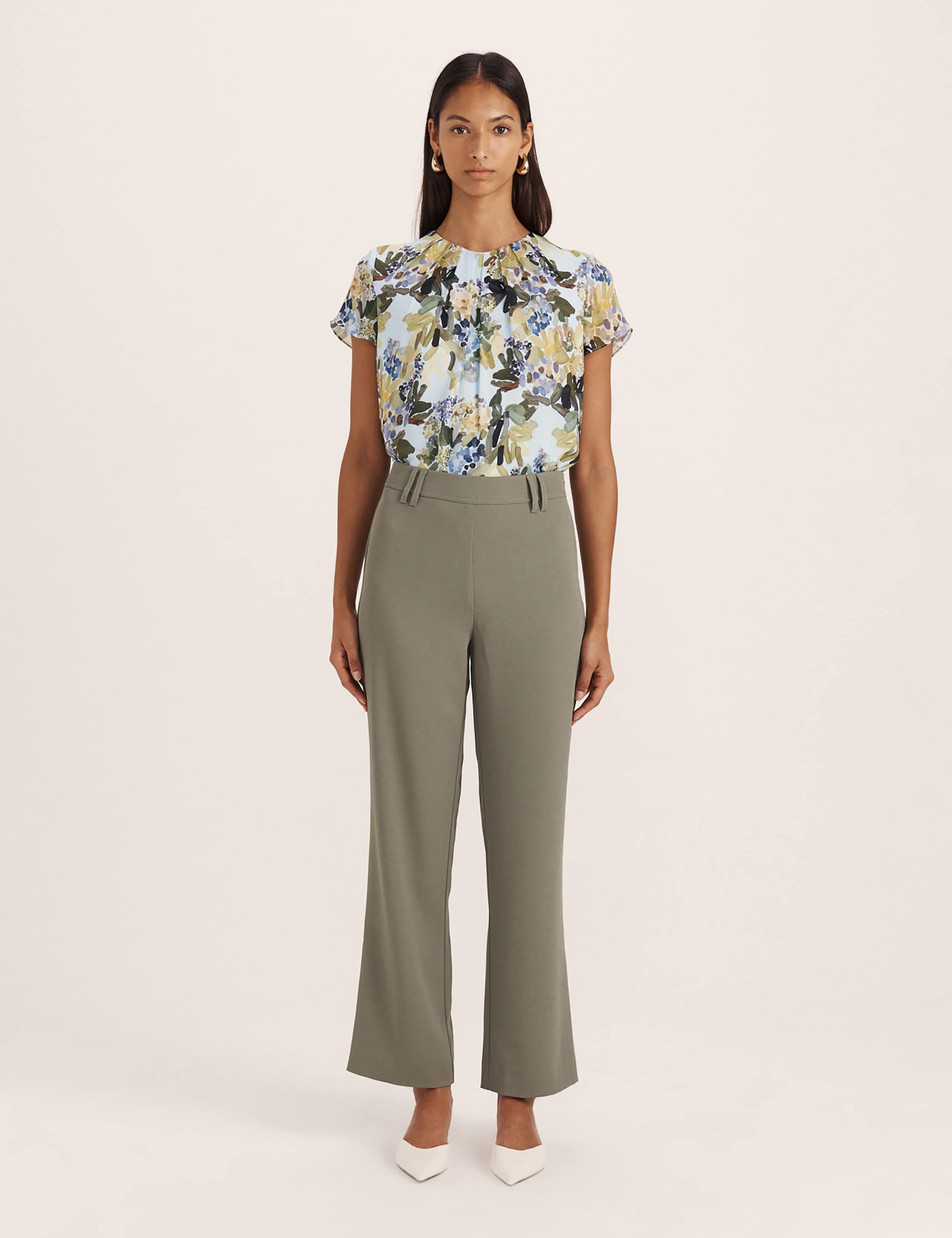Mid Rise Straight Leg Trousers 2 of 8