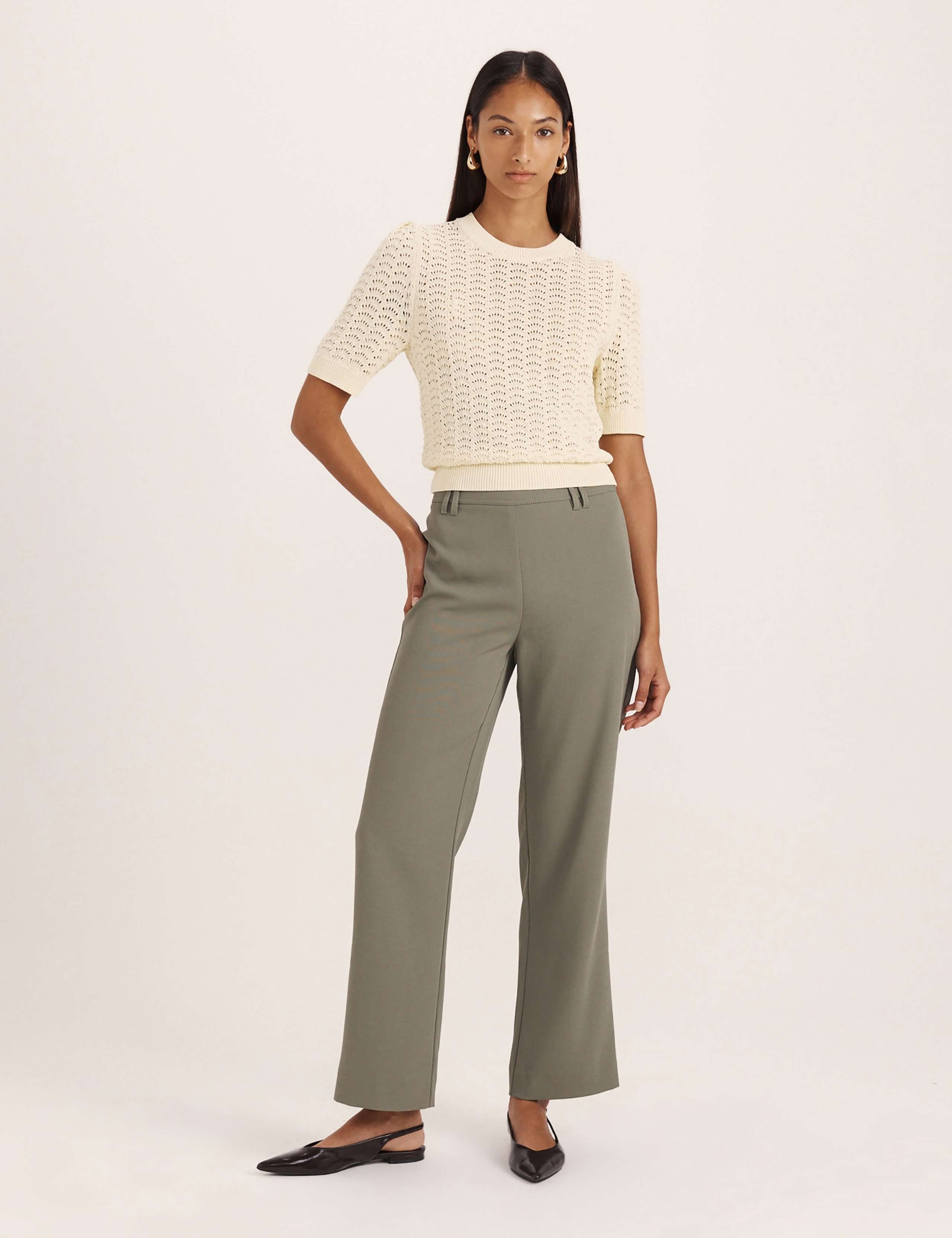 Mid Rise Straight Leg Trousers 3 of 8