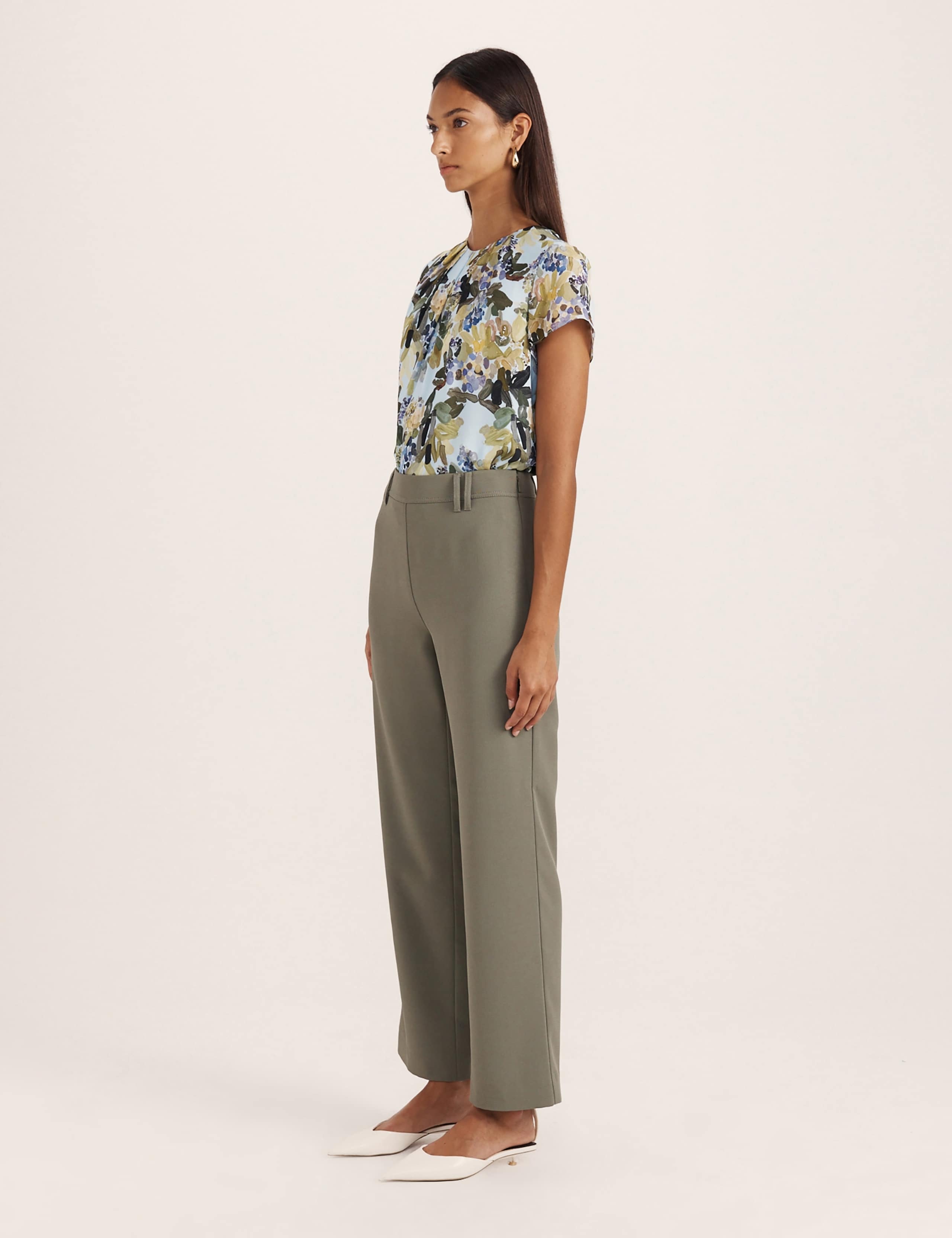 Mid Rise Straight Leg Trousers 6 of 8