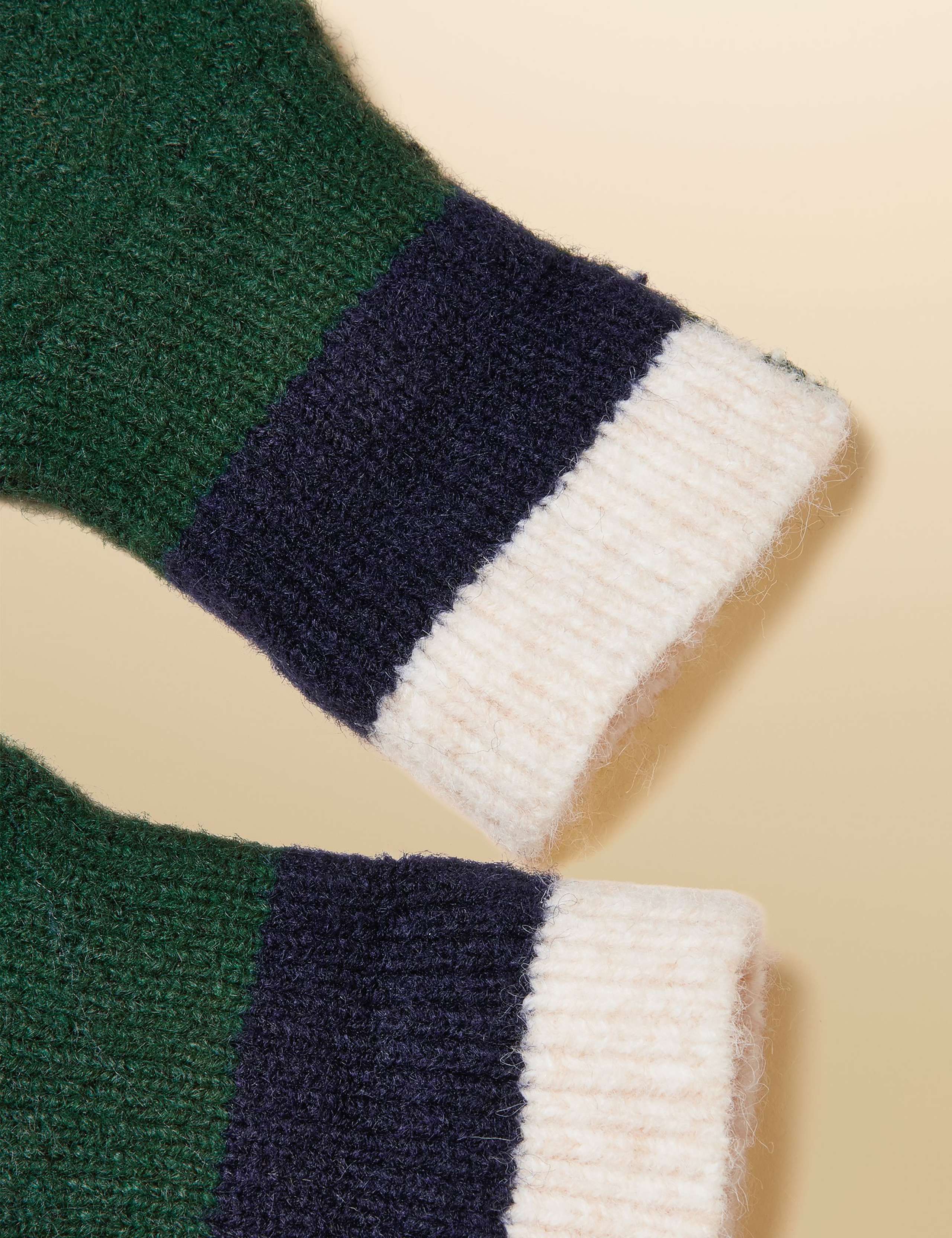 Knitted Striped Gloves 2 of 3