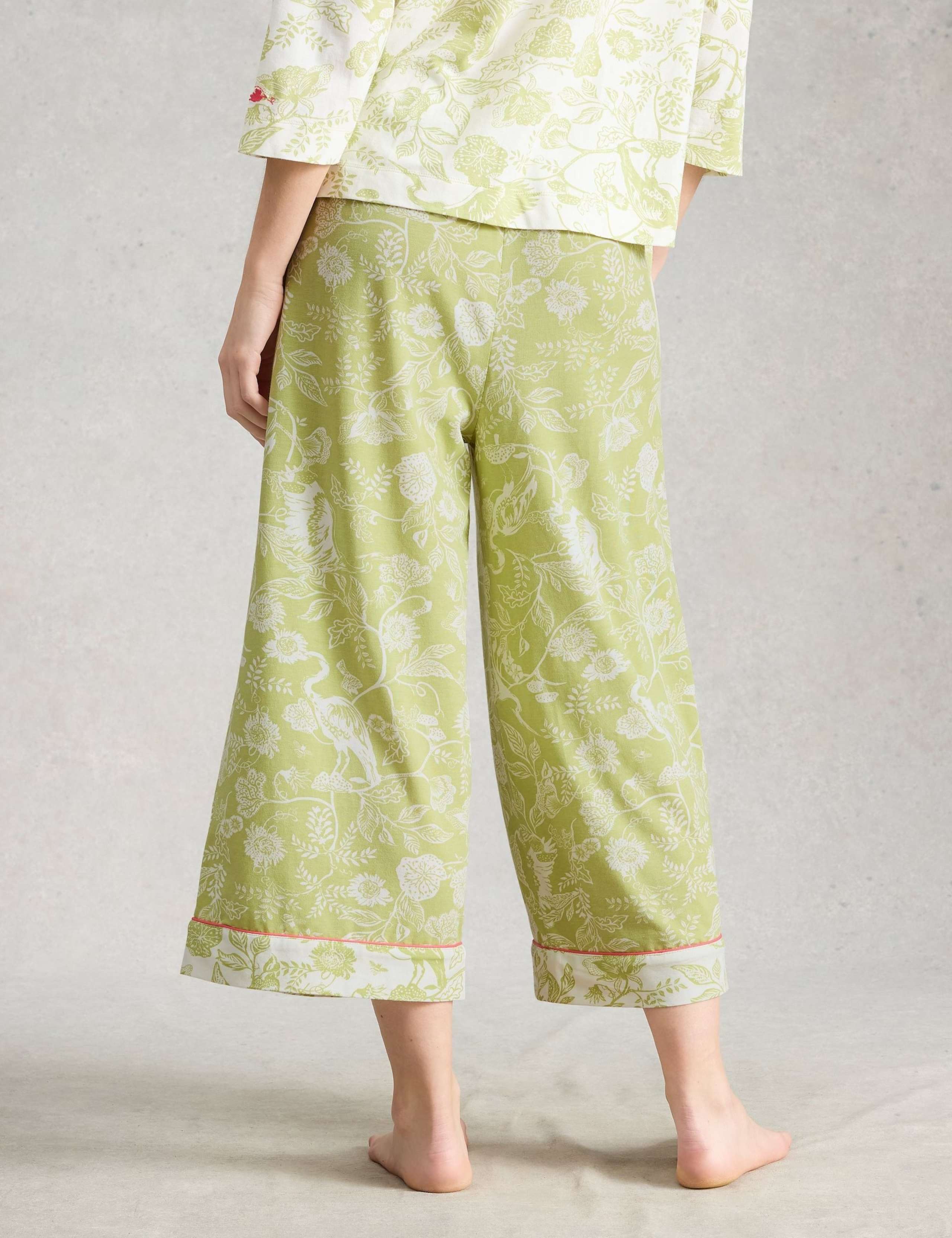 Cotton Modal Floral Cropped Pyjama Bottoms 3 of 6