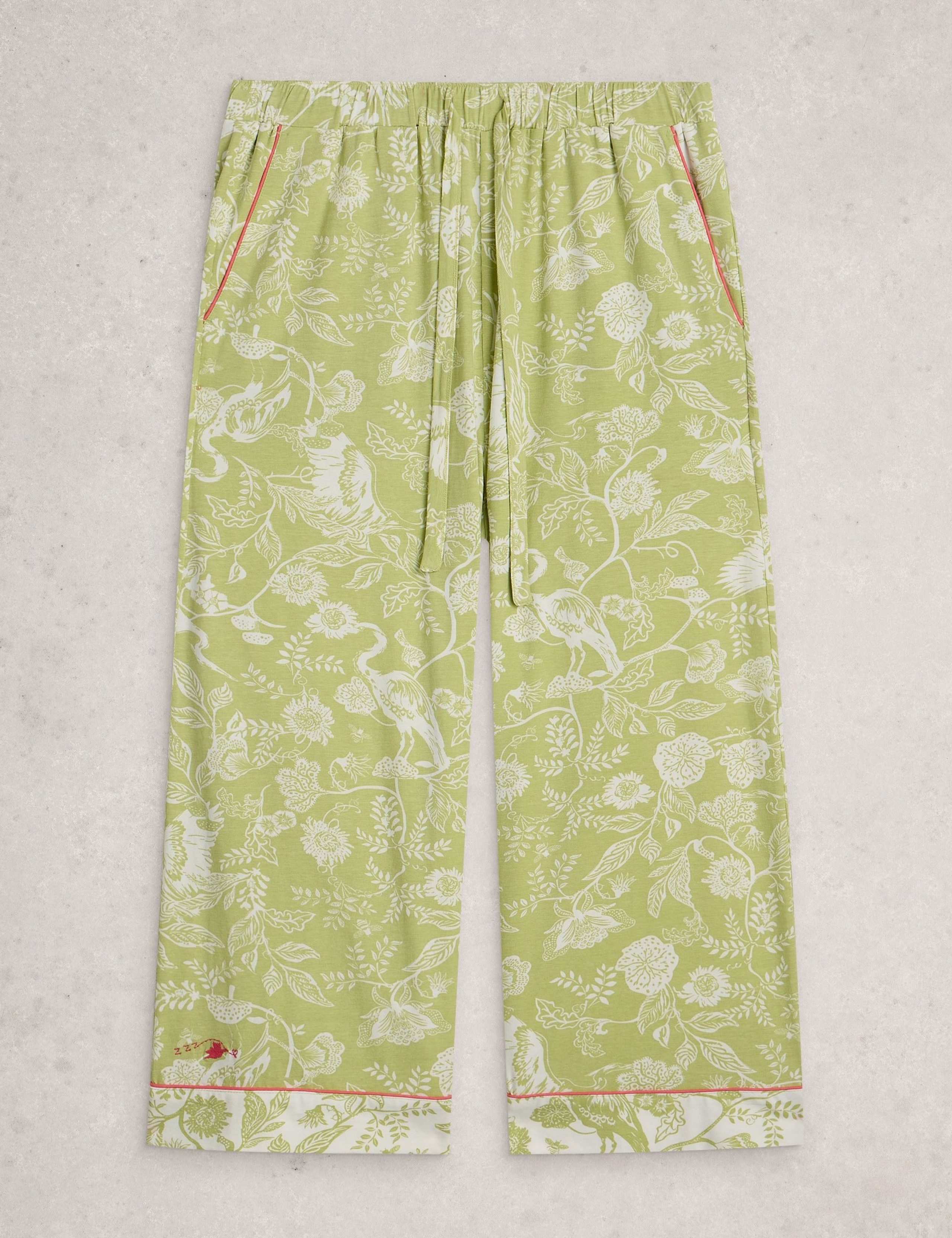 Cotton Modal Floral Cropped Pyjama Bottoms 2 of 6