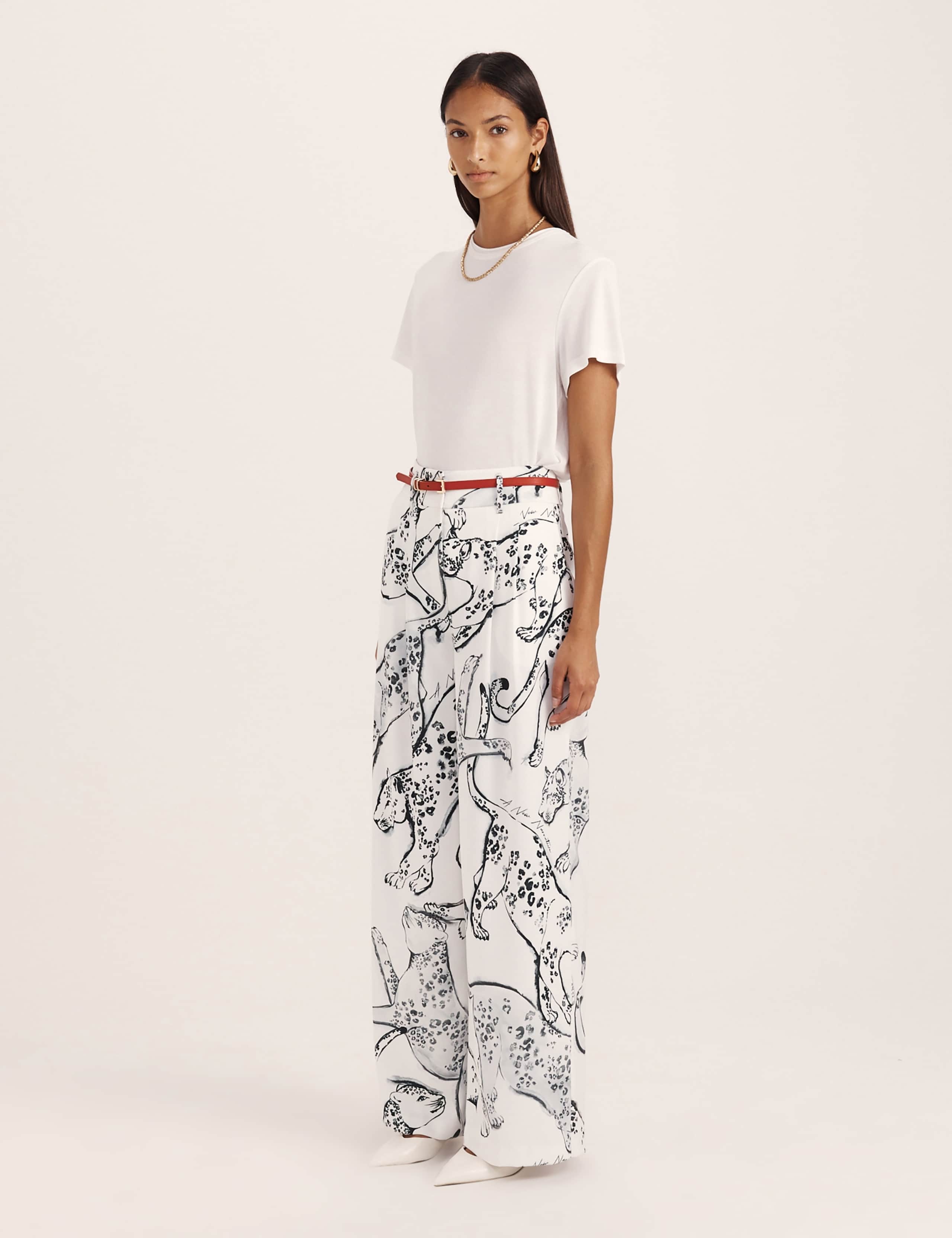 Jaguar Print Wide Leg Trousers 5 of 7