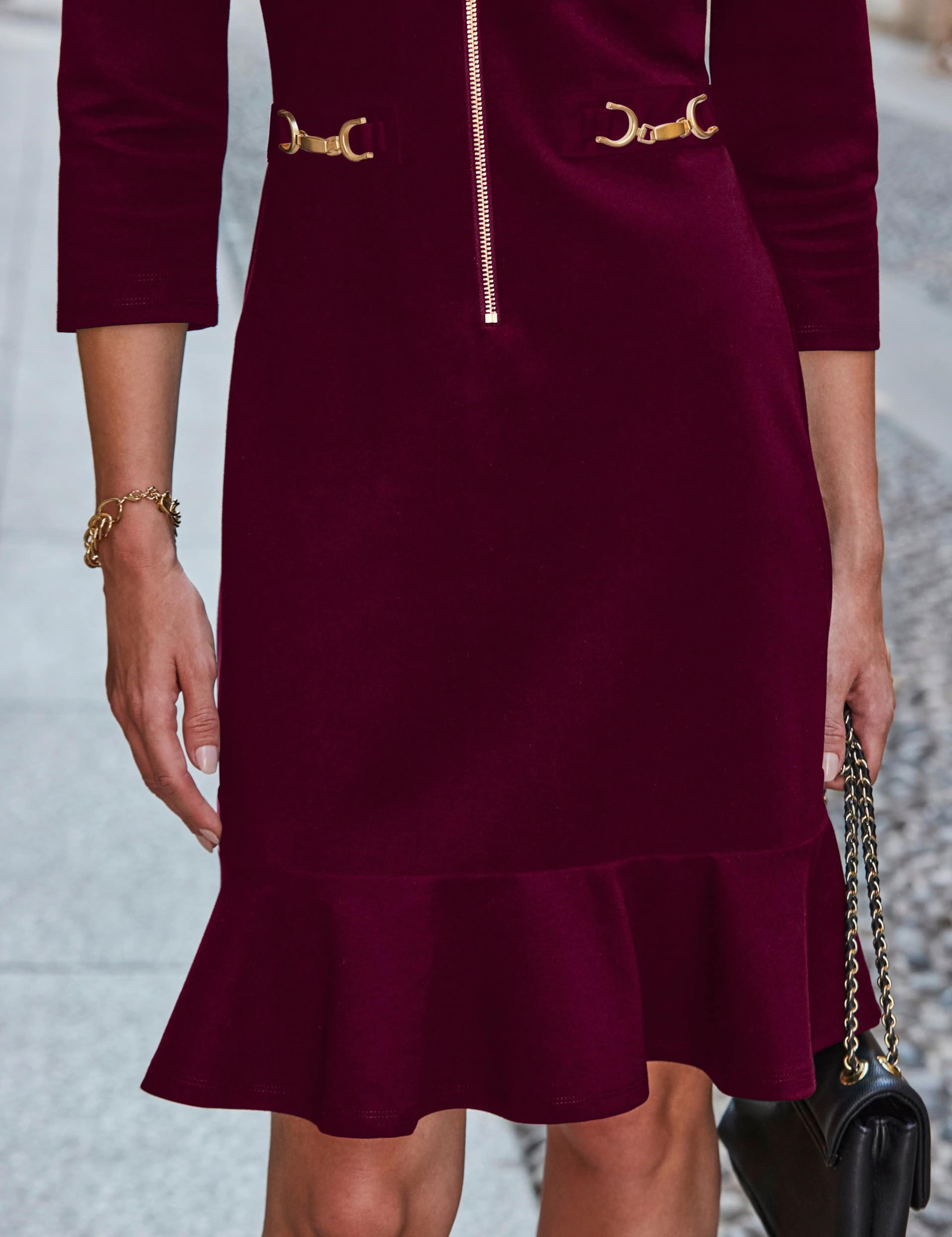 Frill Hem Knee Length Shift Dress 4 of 4